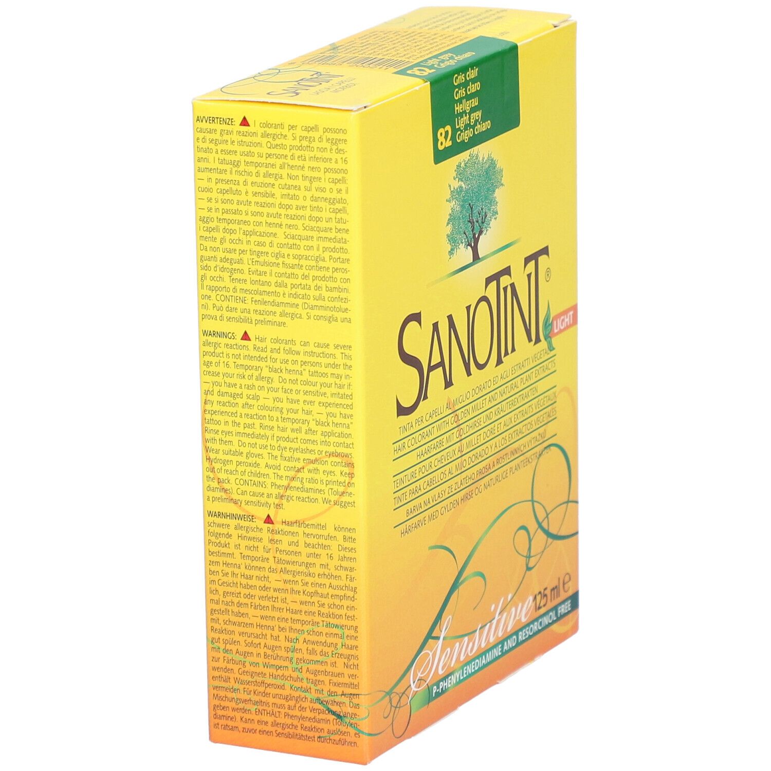 SANOTINT Sensitive Teinture 82 Gris Clair