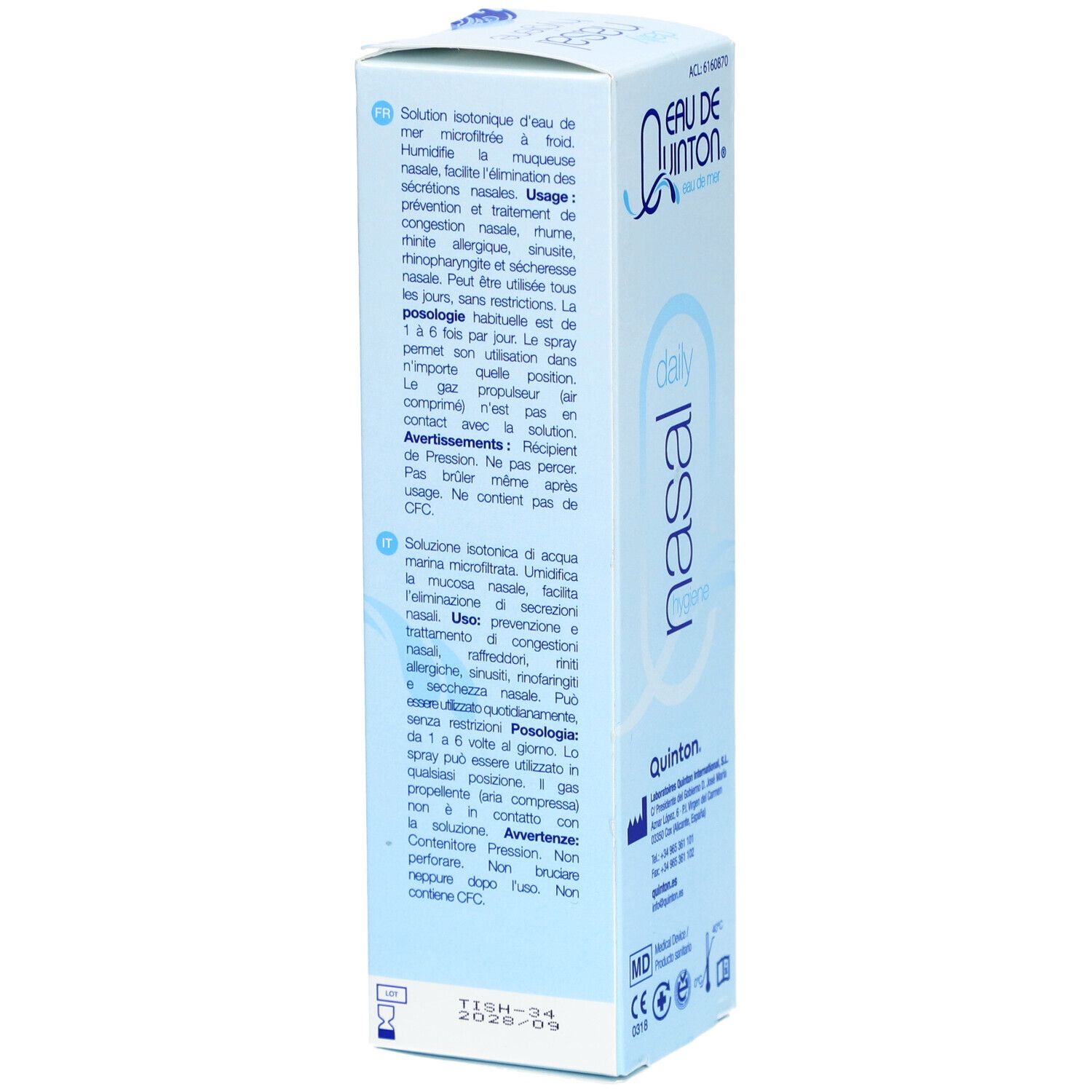 QUINTON® Spray Nasal Isotonique 9g/L