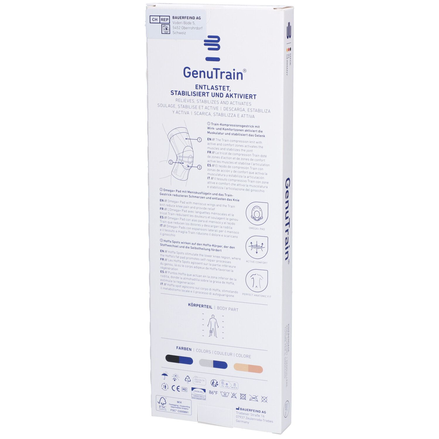 BAUERFEIND® GenuTrain® Genouillère Taille 0 Titan