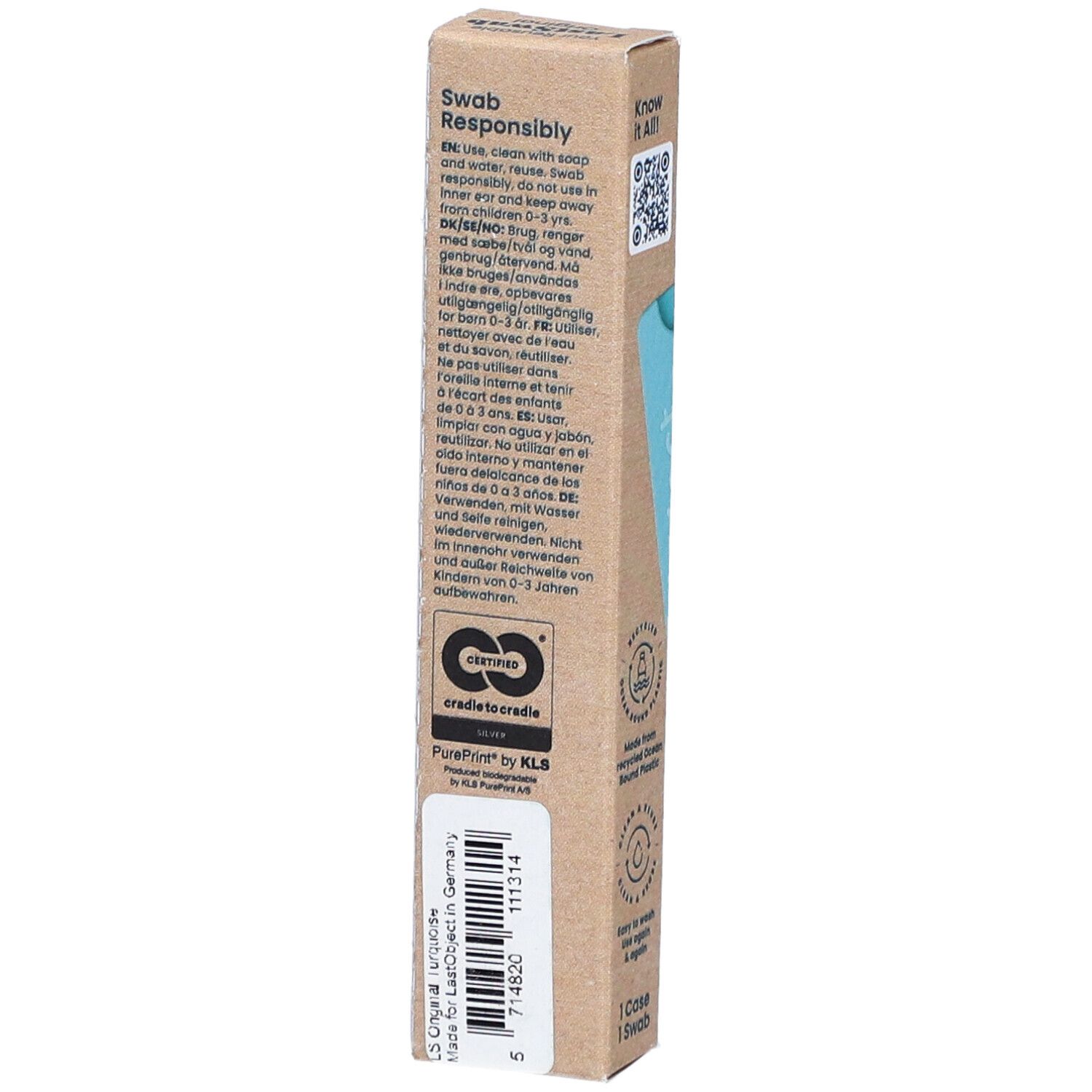 LastObject Coton-tige réutilisable LastSwab turquoise