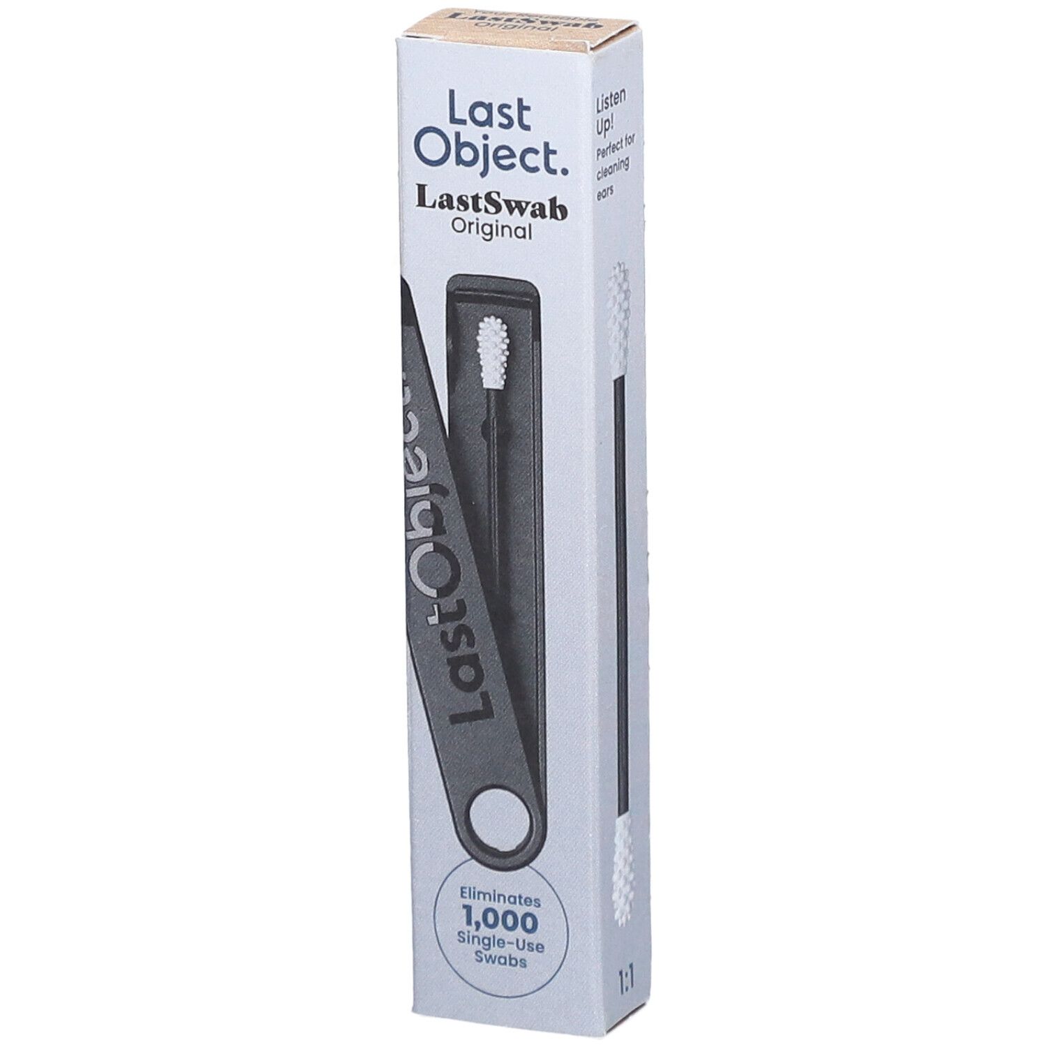 LastObject Coton-tige réutilisable noir avec étui