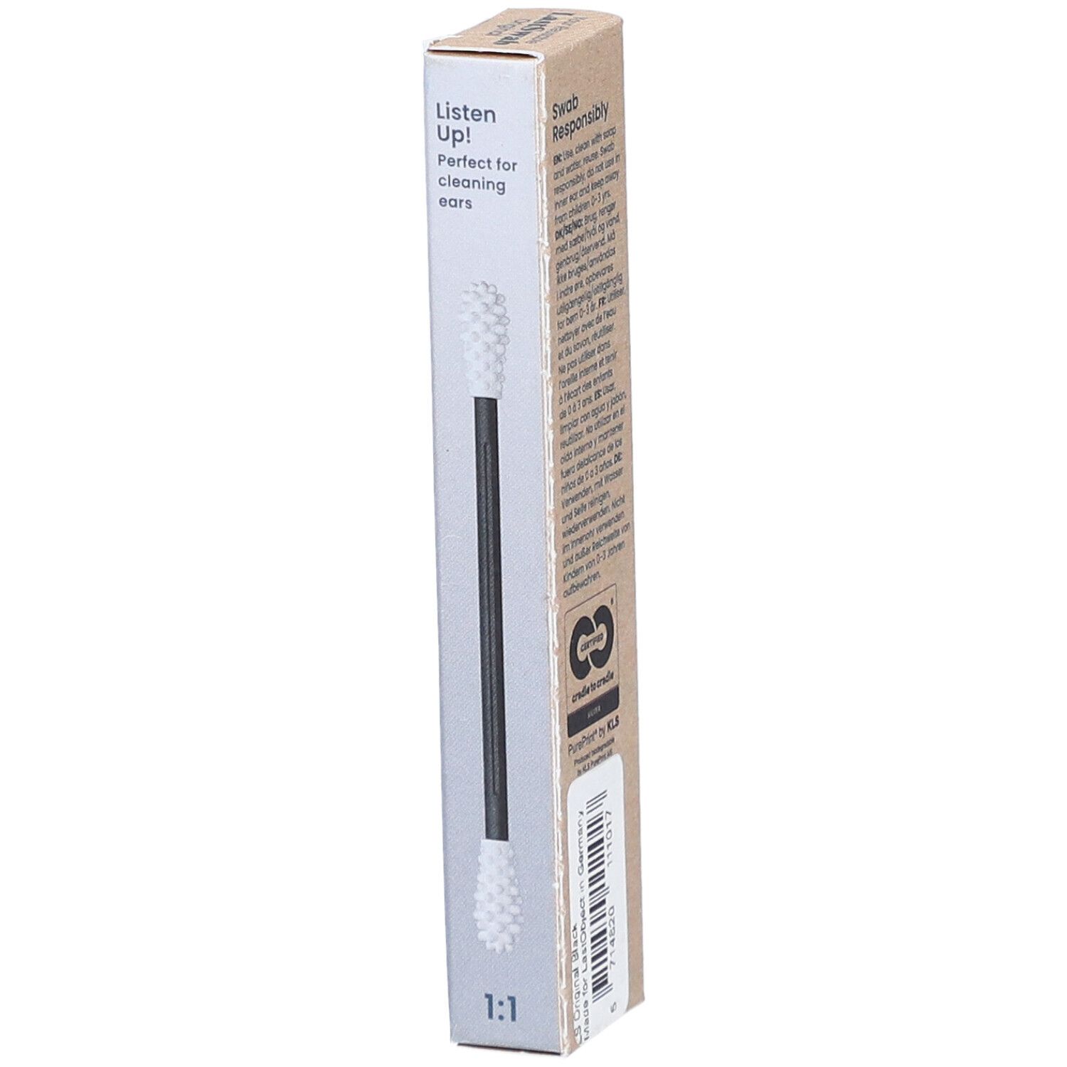 LastObject Coton-tige réutilisable noir avec étui