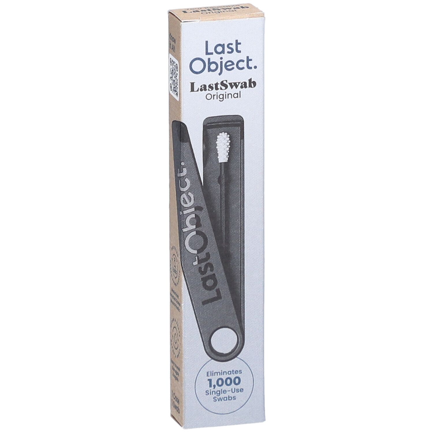 LastObject Coton-tige réutilisable noir avec étui