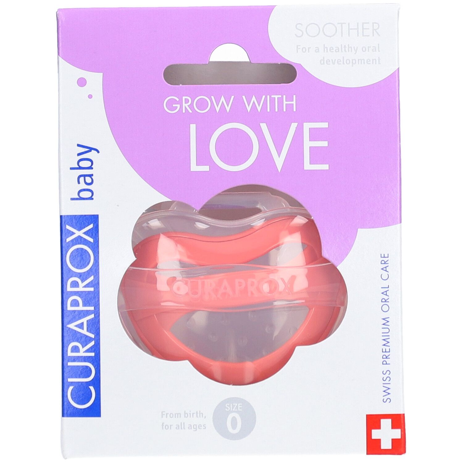 CURAPROX baby sucette Gr 0 coral single