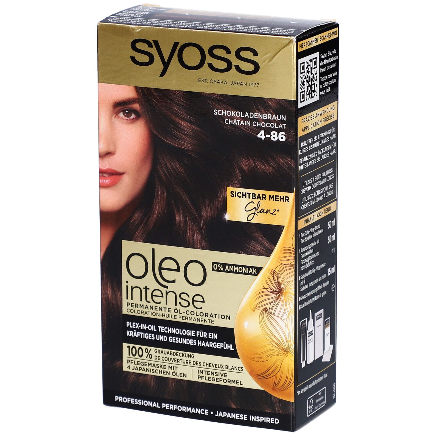 SYOSS Oleo Intense coloration permanente 4-86 brun chocolat