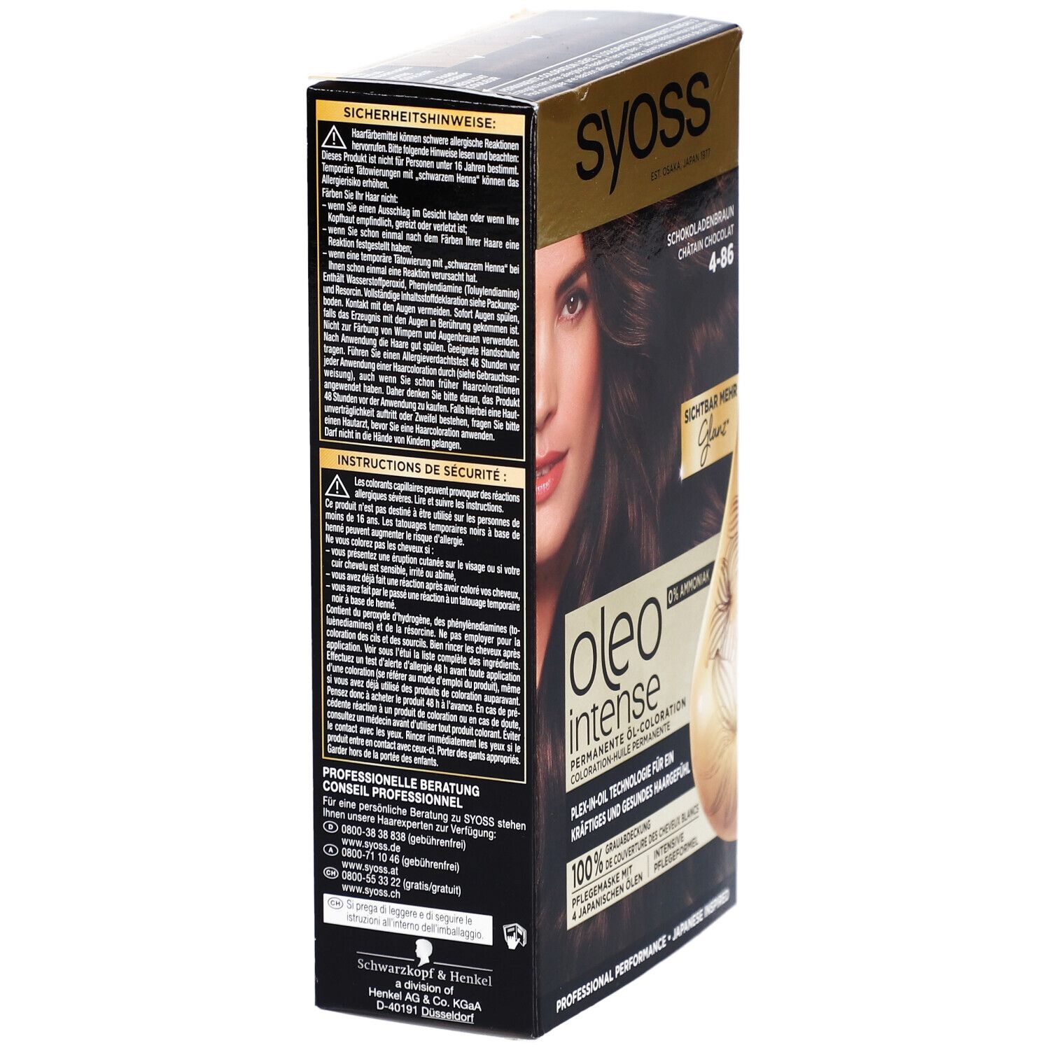 SYOSS Oleo Intense coloration permanente 4-86 brun chocolat