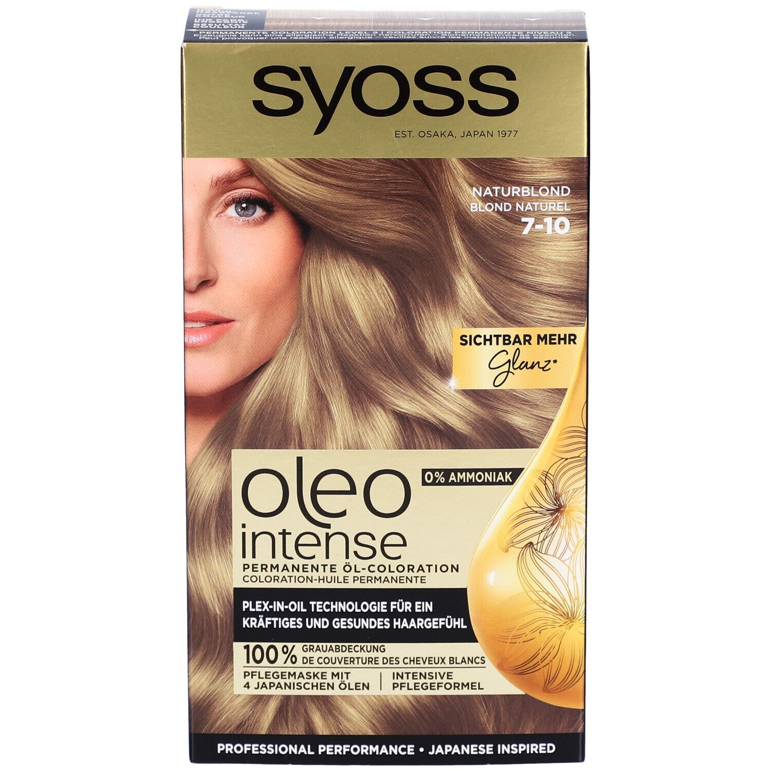 SYOSS Oleo Intense coloration permanente 7-10 blond naturel
