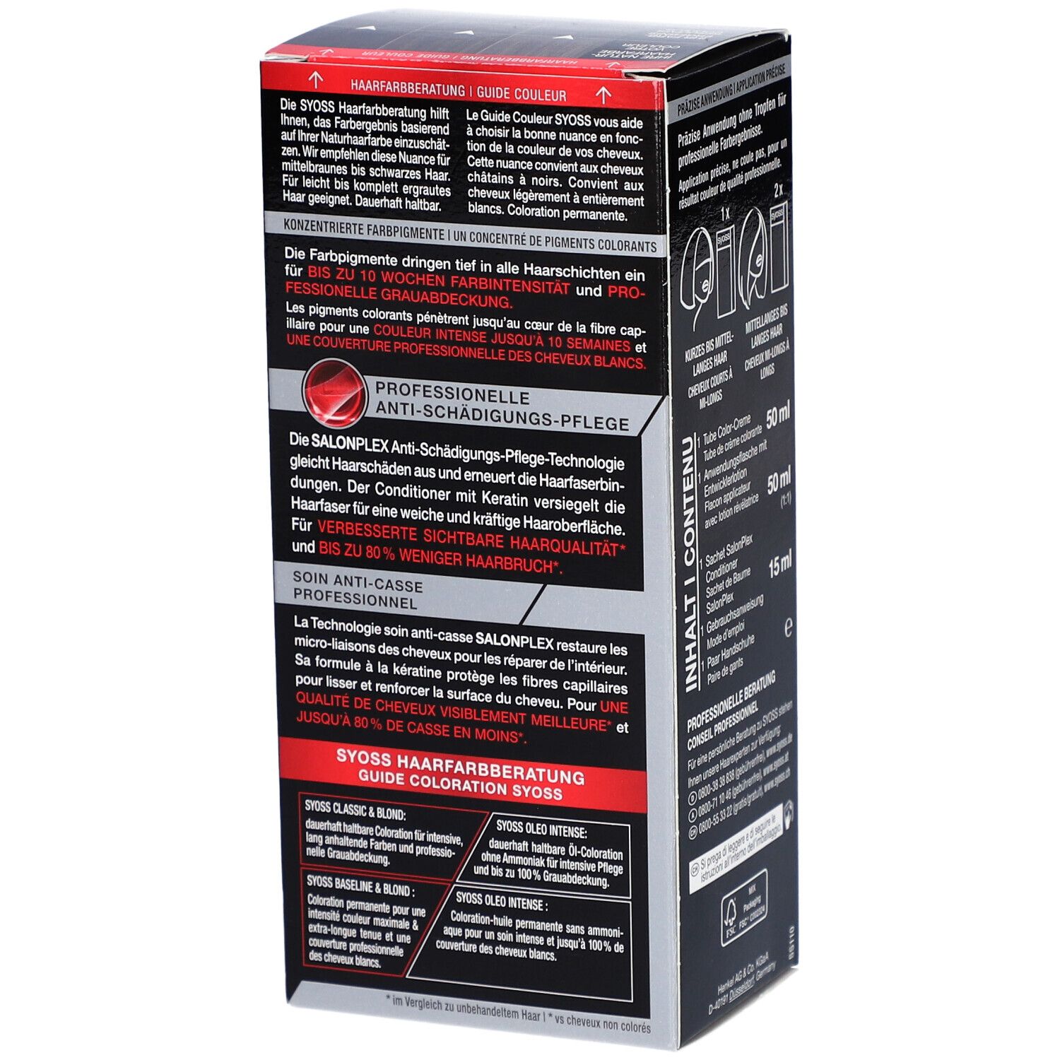 Couleur de cheveux Syoss® 1-1 Noir - Coloration permanente