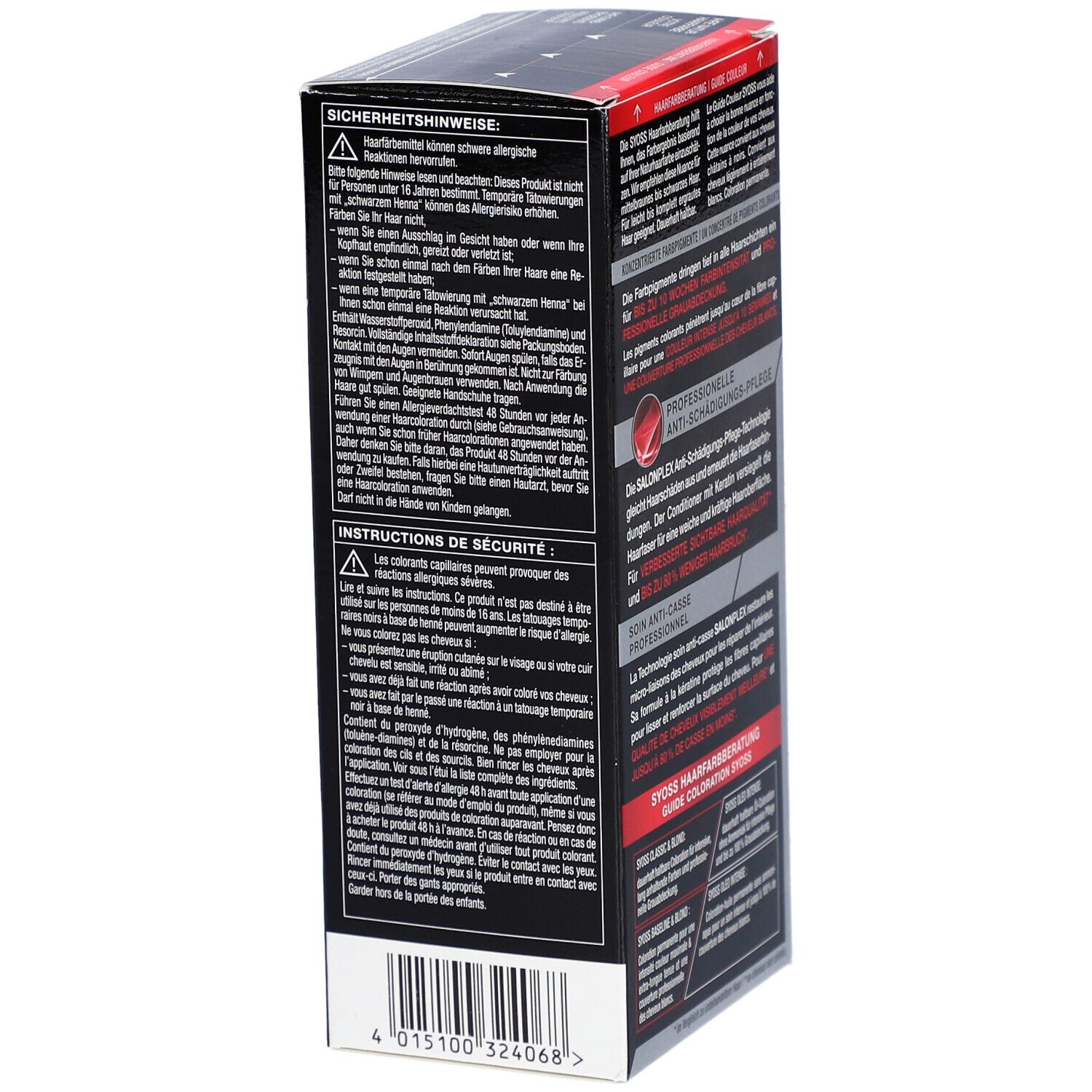 Couleur de cheveux Syoss® 1-1 Noir - Coloration permanente