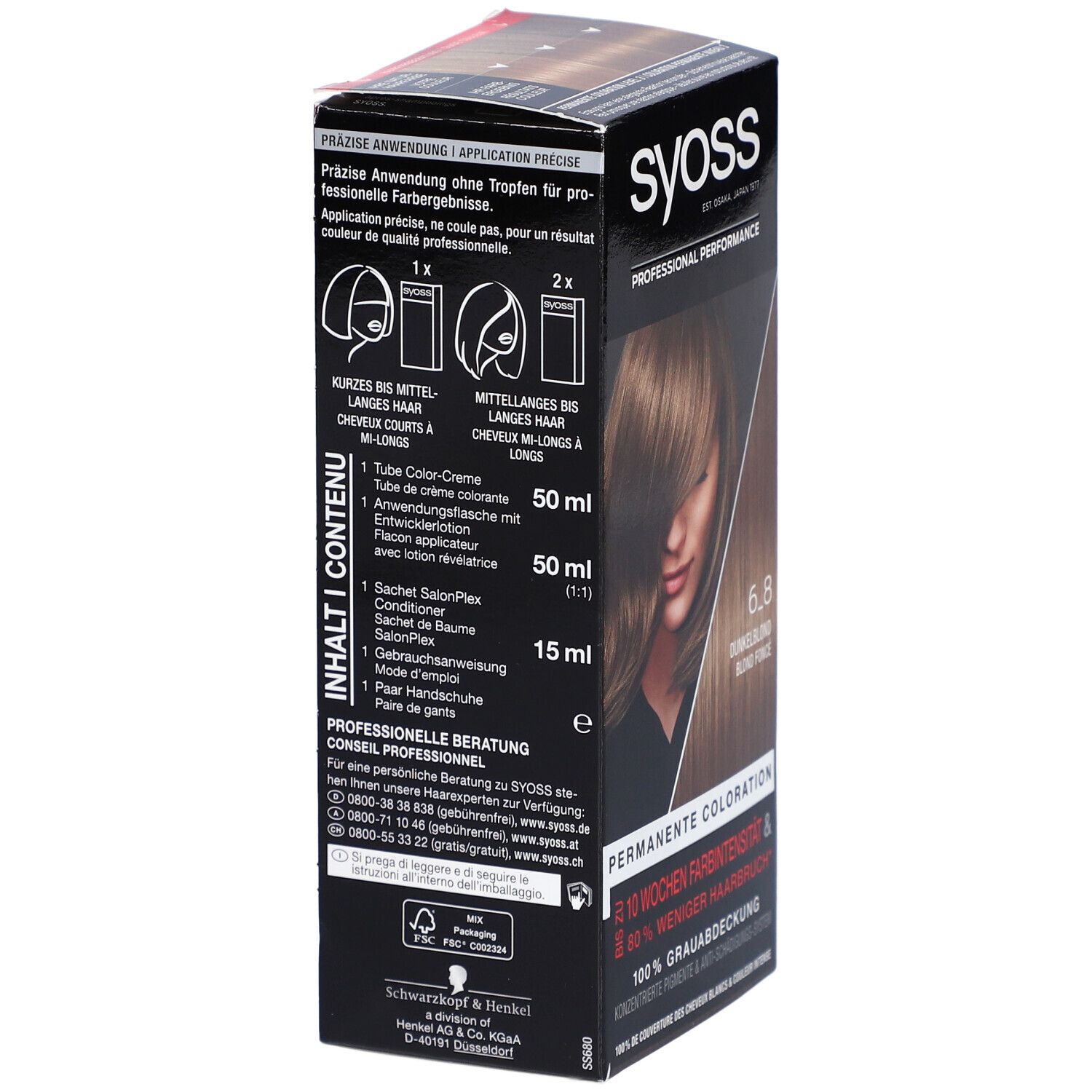 Syoss® Coloration permanente 6-8 Blond foncé