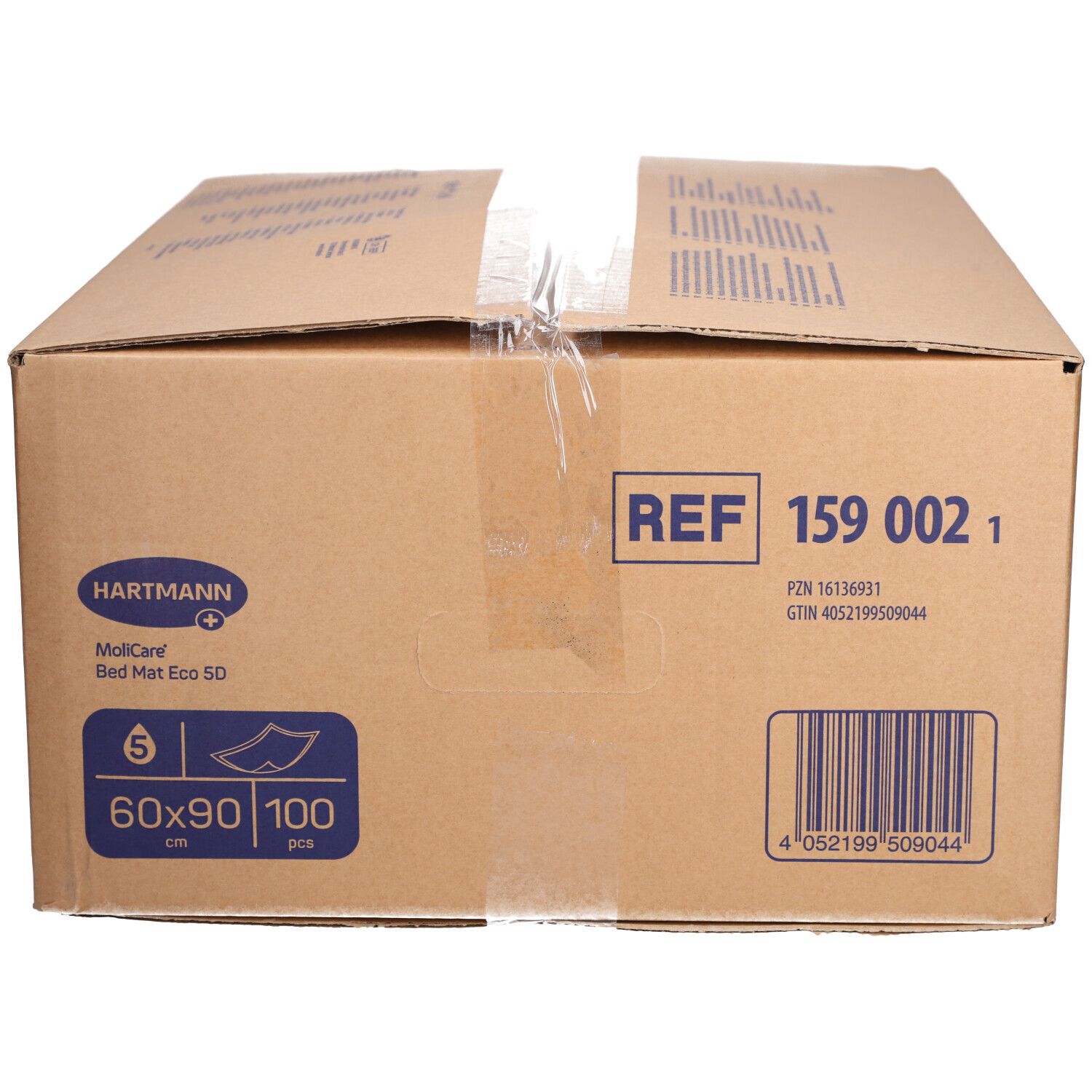 Carton de Hartmann MoliCare Bed Mat Eco 5D, 60x90 cm, 100 pièces.