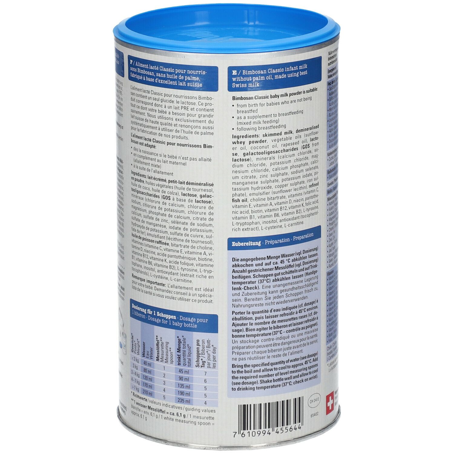 Bimbosan Lait pour nourrissons Classic 1
