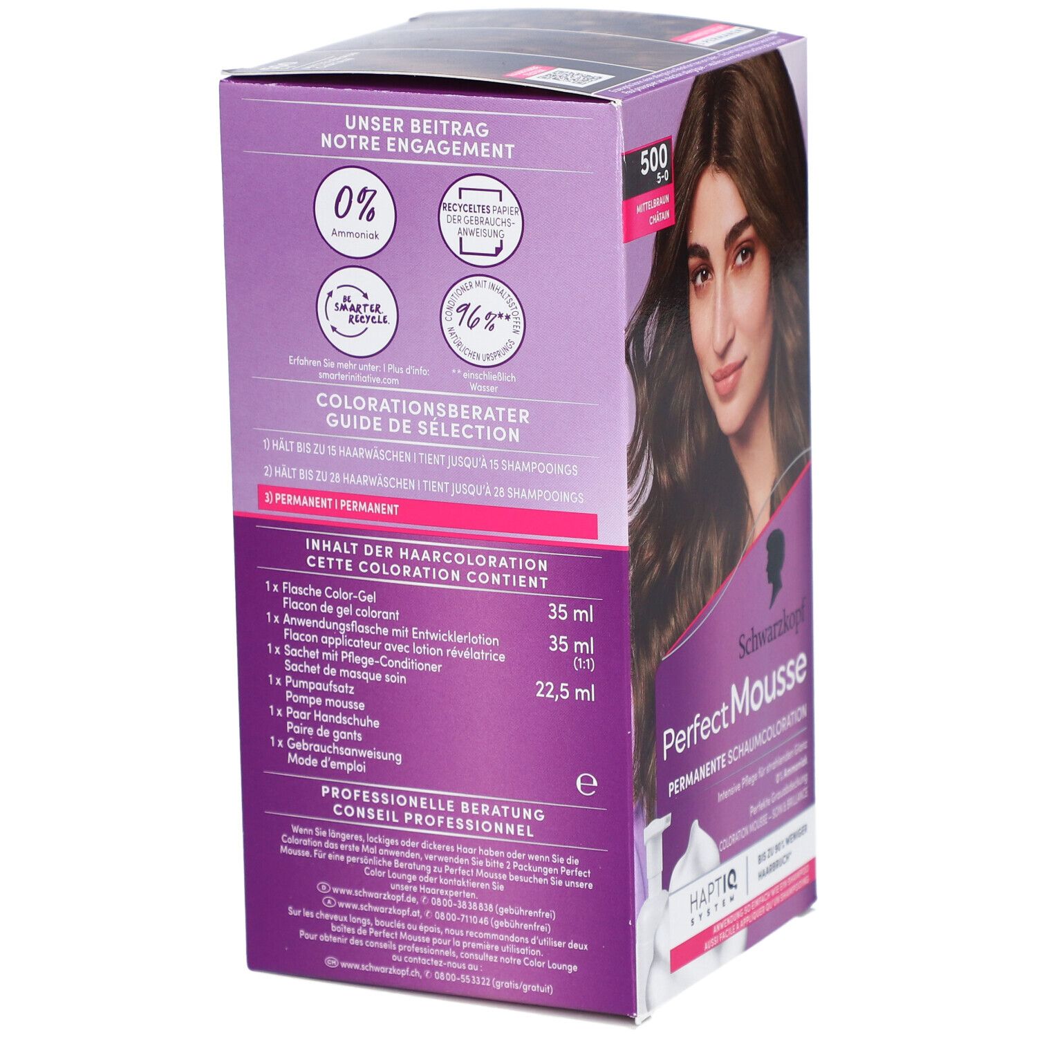 SCHWARZKOPF Perfect Mousse 500 Châtain