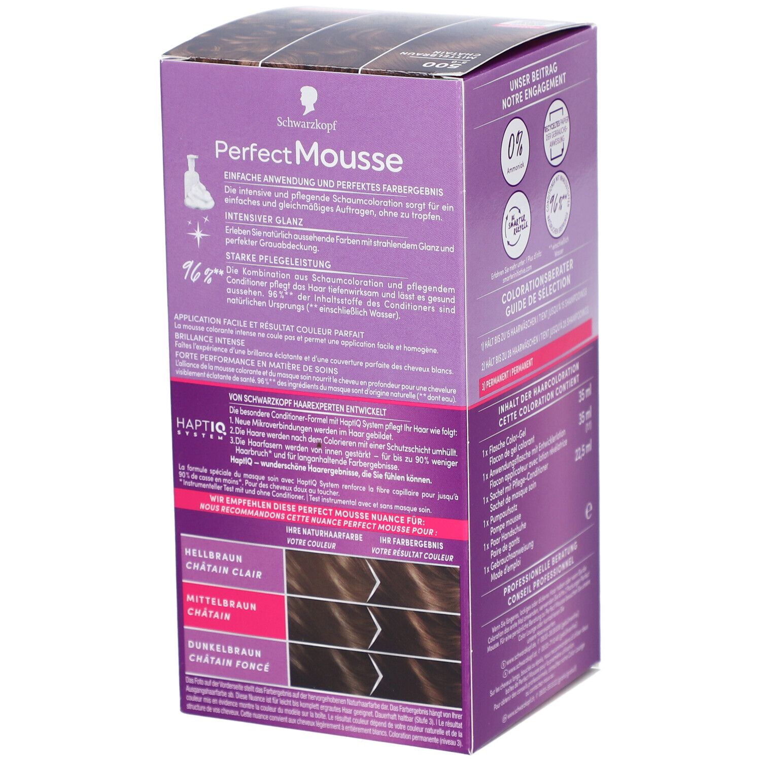 SCHWARZKOPF Perfect Mousse 500 Châtain