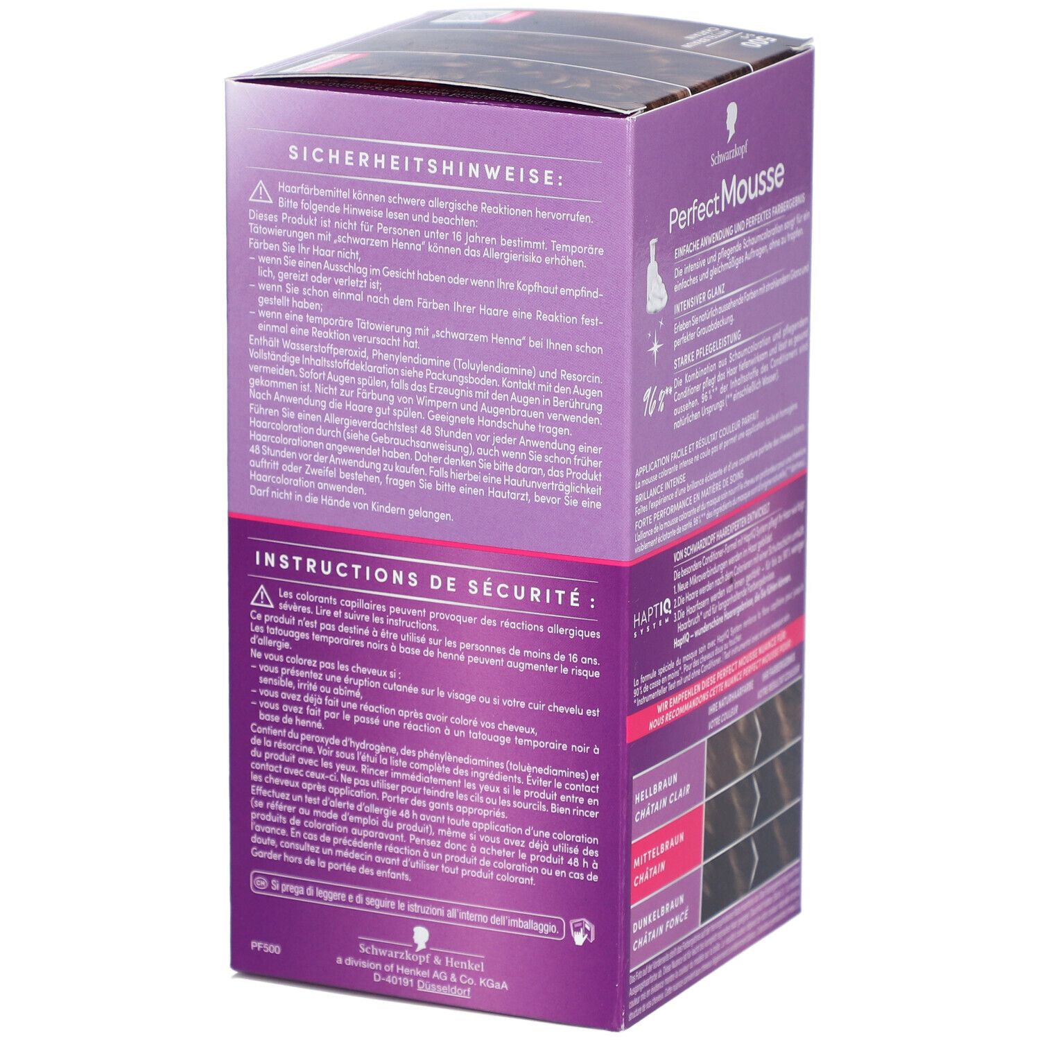 SCHWARZKOPF Perfect Mousse 500 Châtain