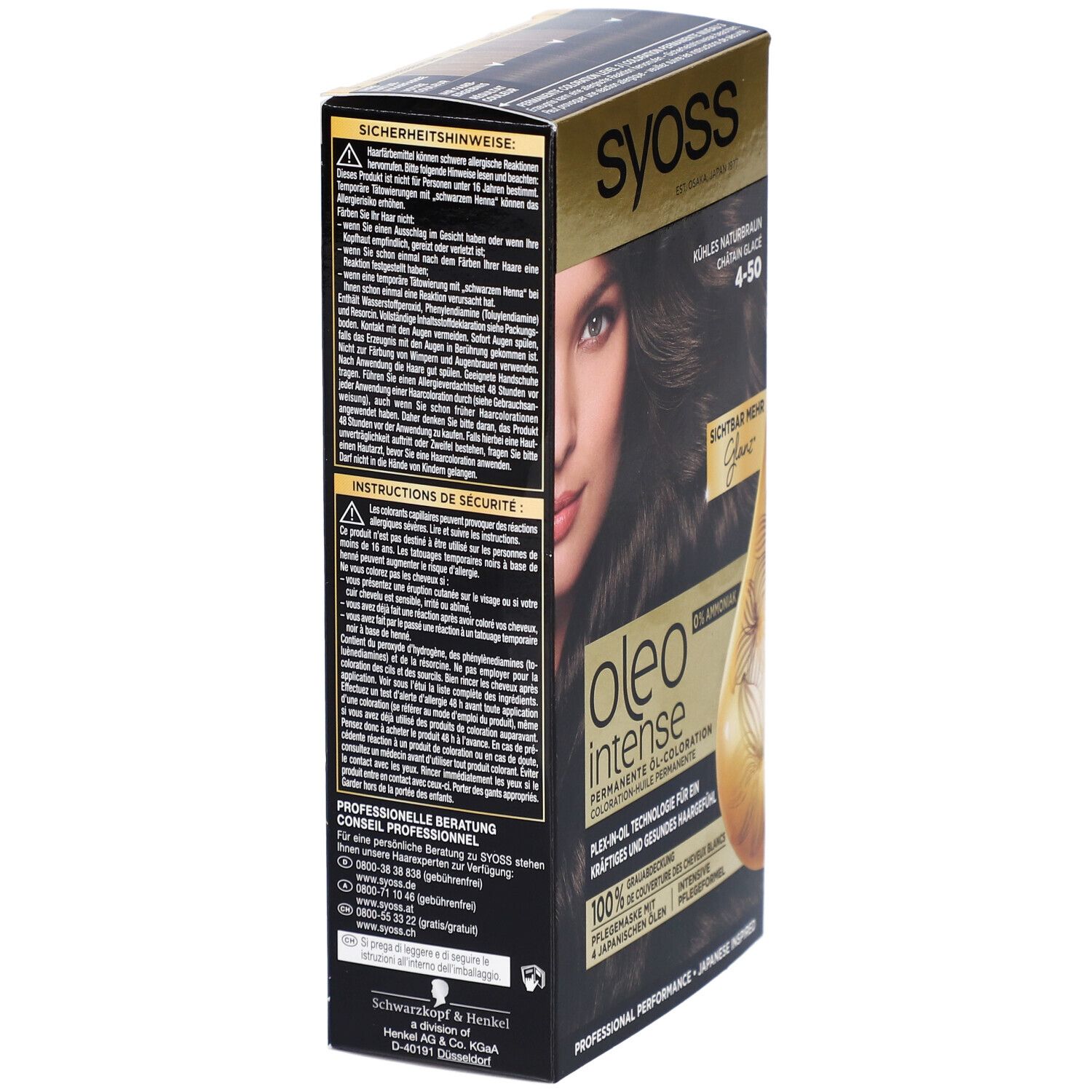 SYOSS Oleo Intense coloration permanente 4-50 brun naturel froid