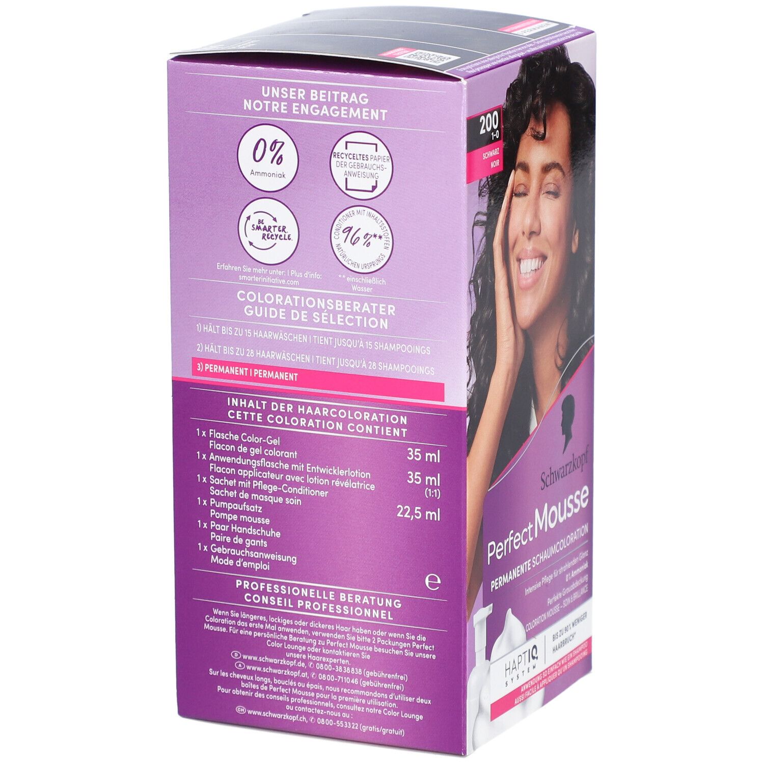Schwarzkopf Perfect Mousse coloration mousse 200 noir