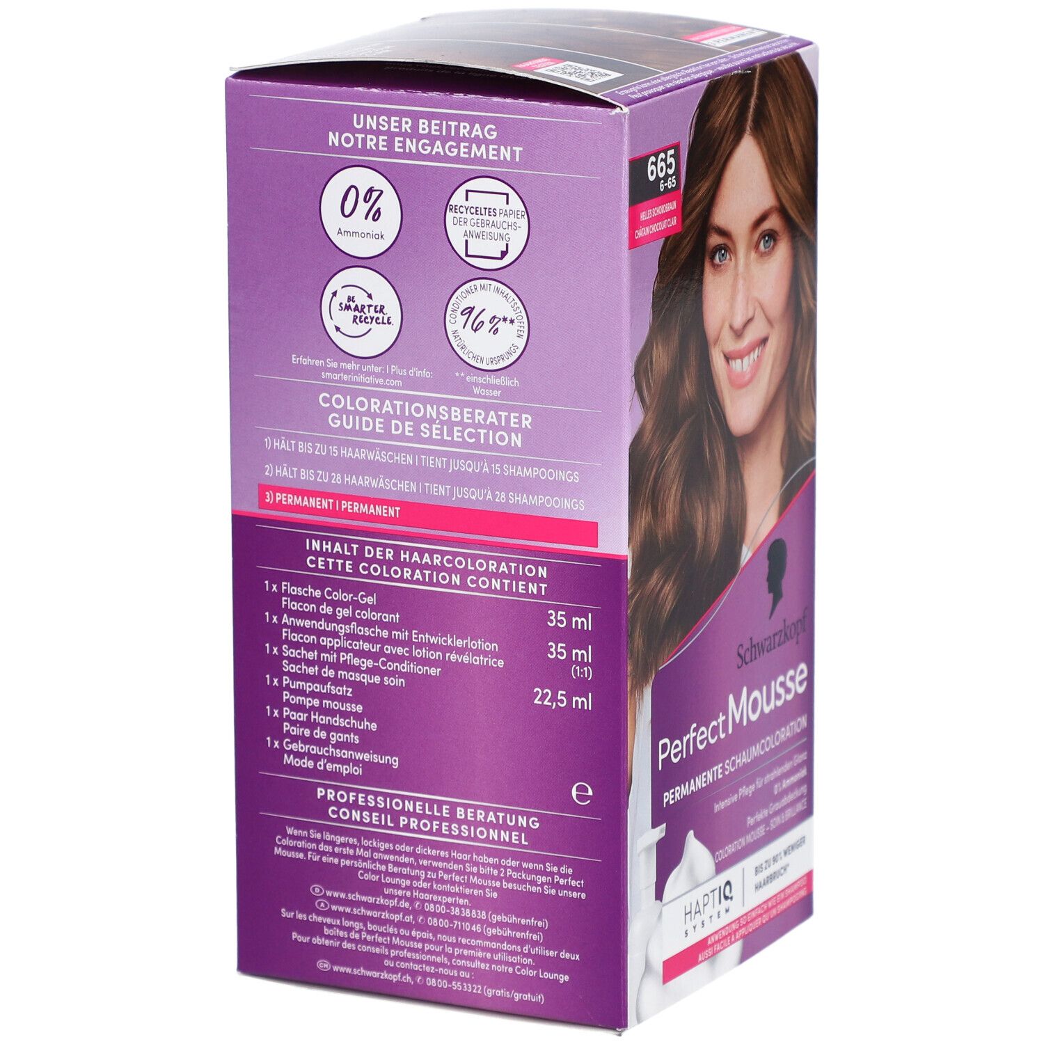 SCHWARZKOPF Perfect Mousse 665 Châtain chocolat clair