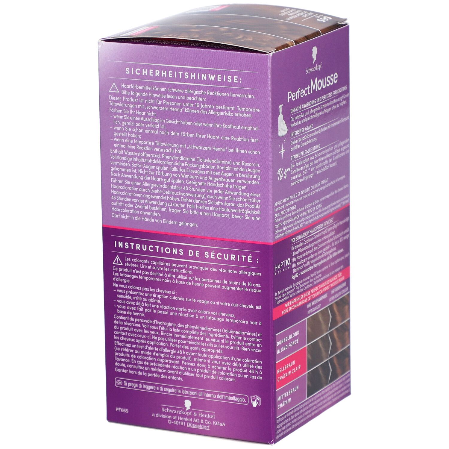 SCHWARZKOPF Perfect Mousse 665 Châtain chocolat clair