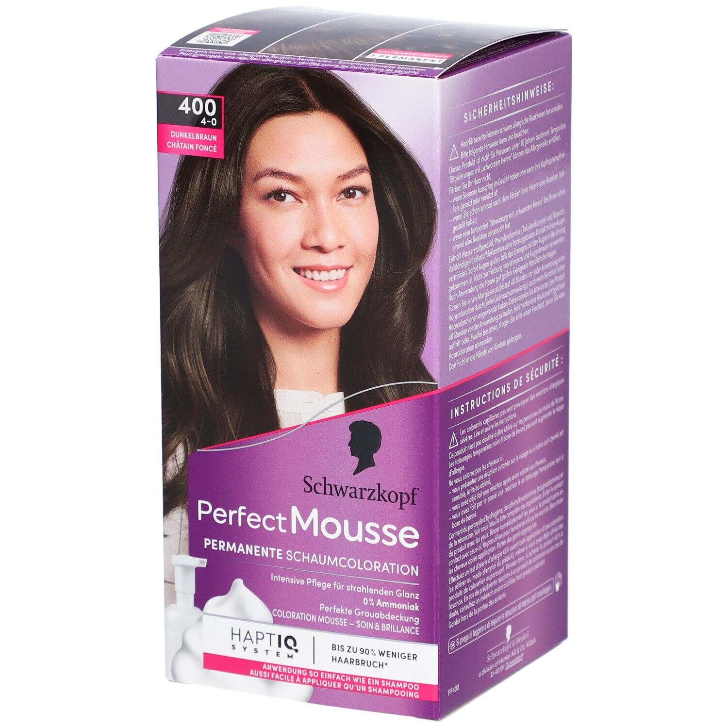 Schwarzkopf Perfect Mousse coloration mousse 400 brun foncé