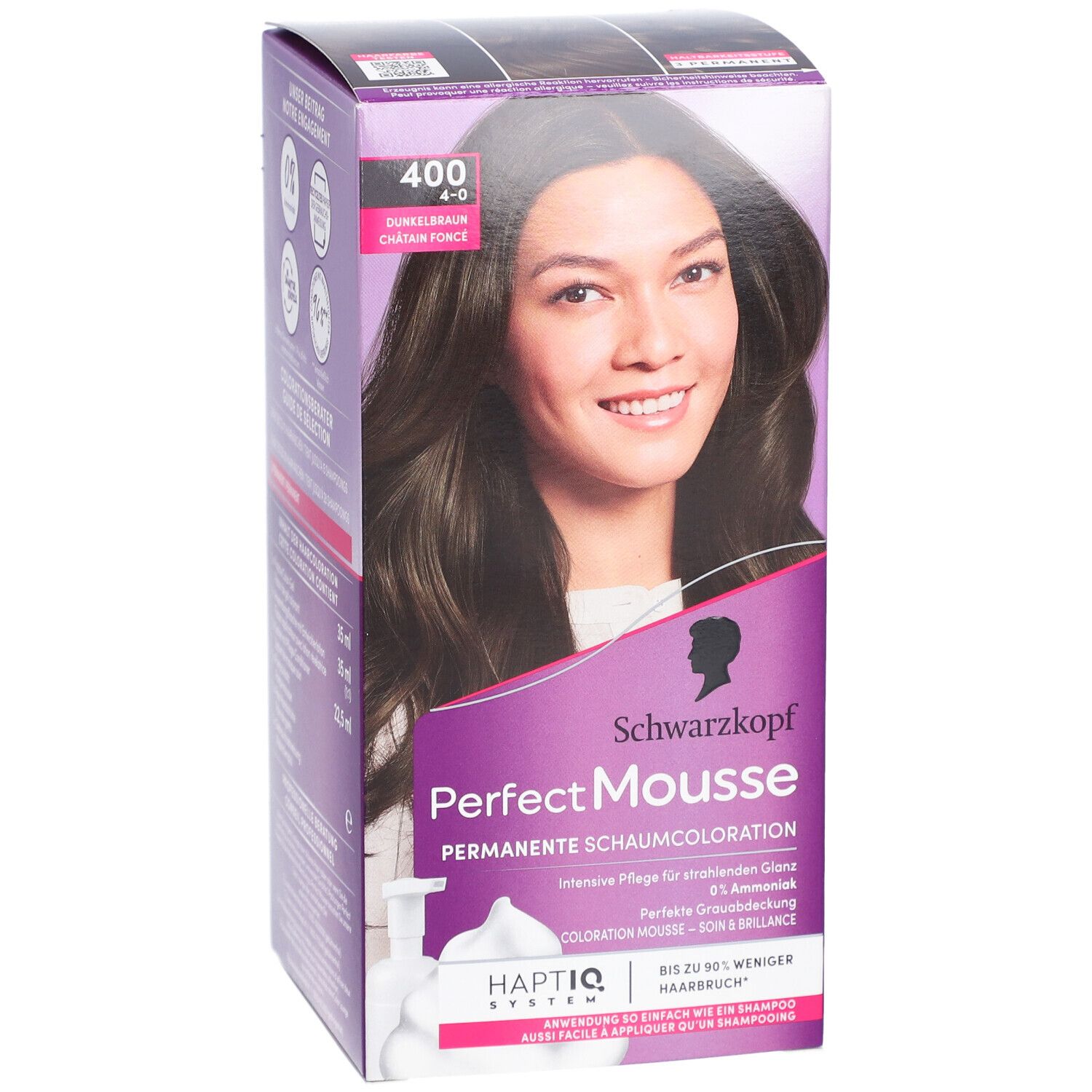 Schwarzkopf Perfect Mousse coloration mousse 400 brun foncé