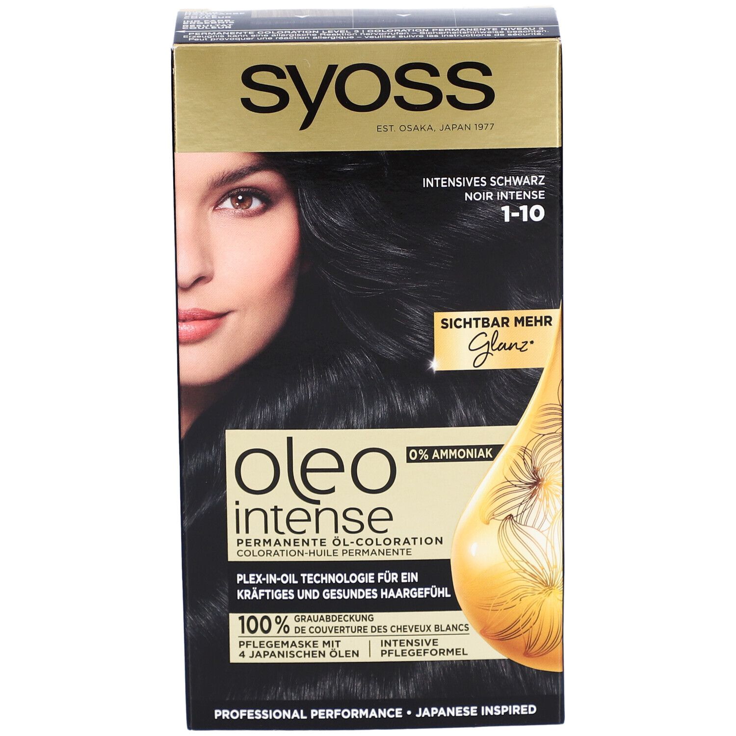 SYOSS Oleo Intense coloration permanente 1-10 noir intense