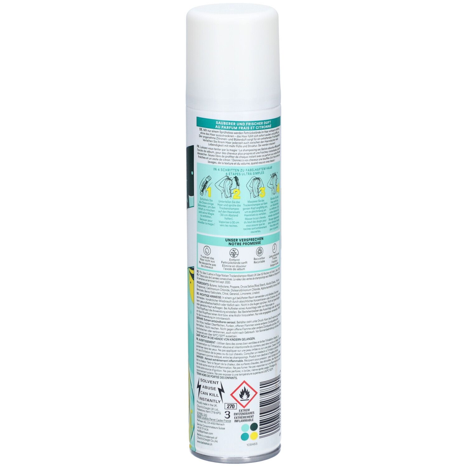 BATISTE Shampooing Sec Original