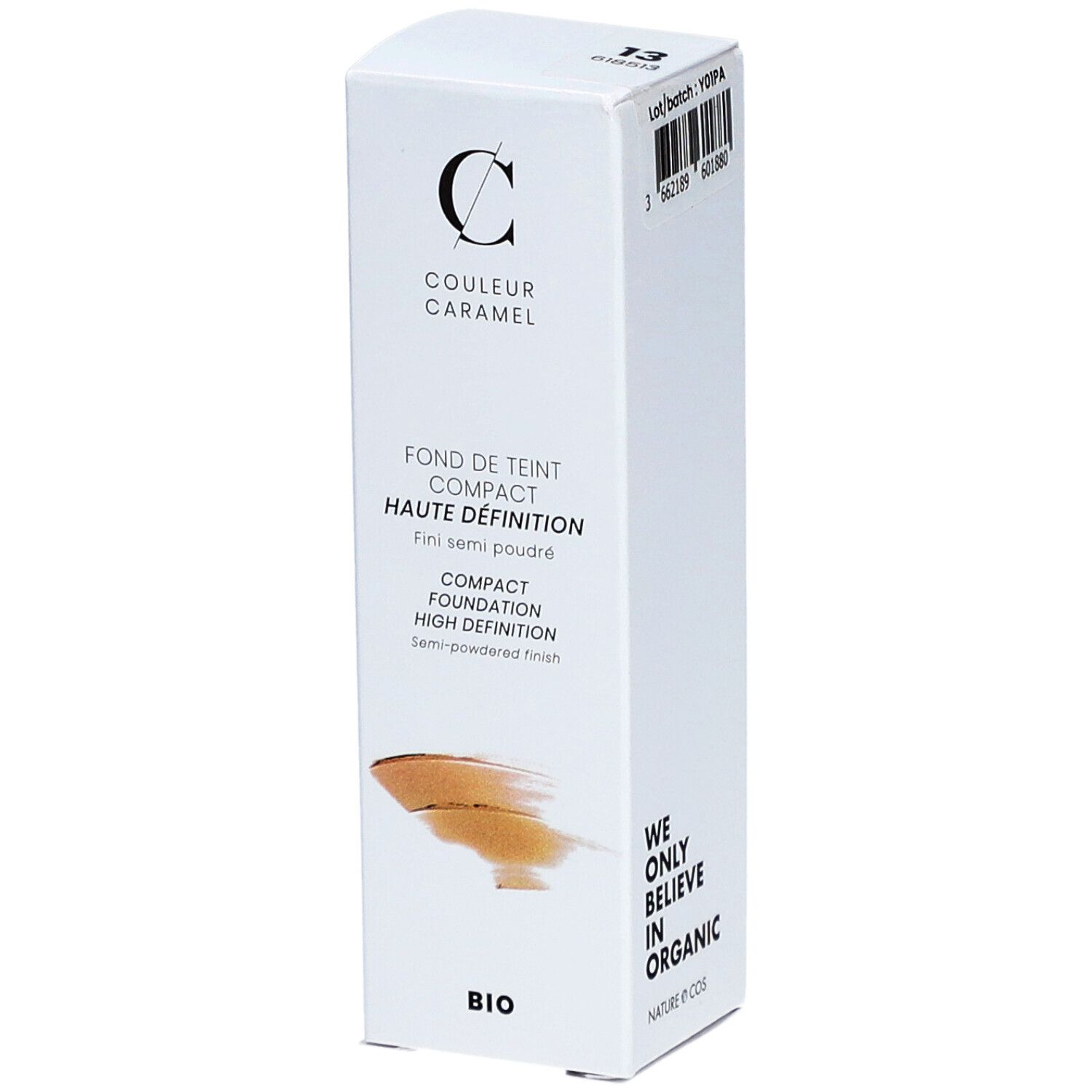 COULEUR CARAMEL Fond de Teint Compact Haute Définition Bio Beige Orangé