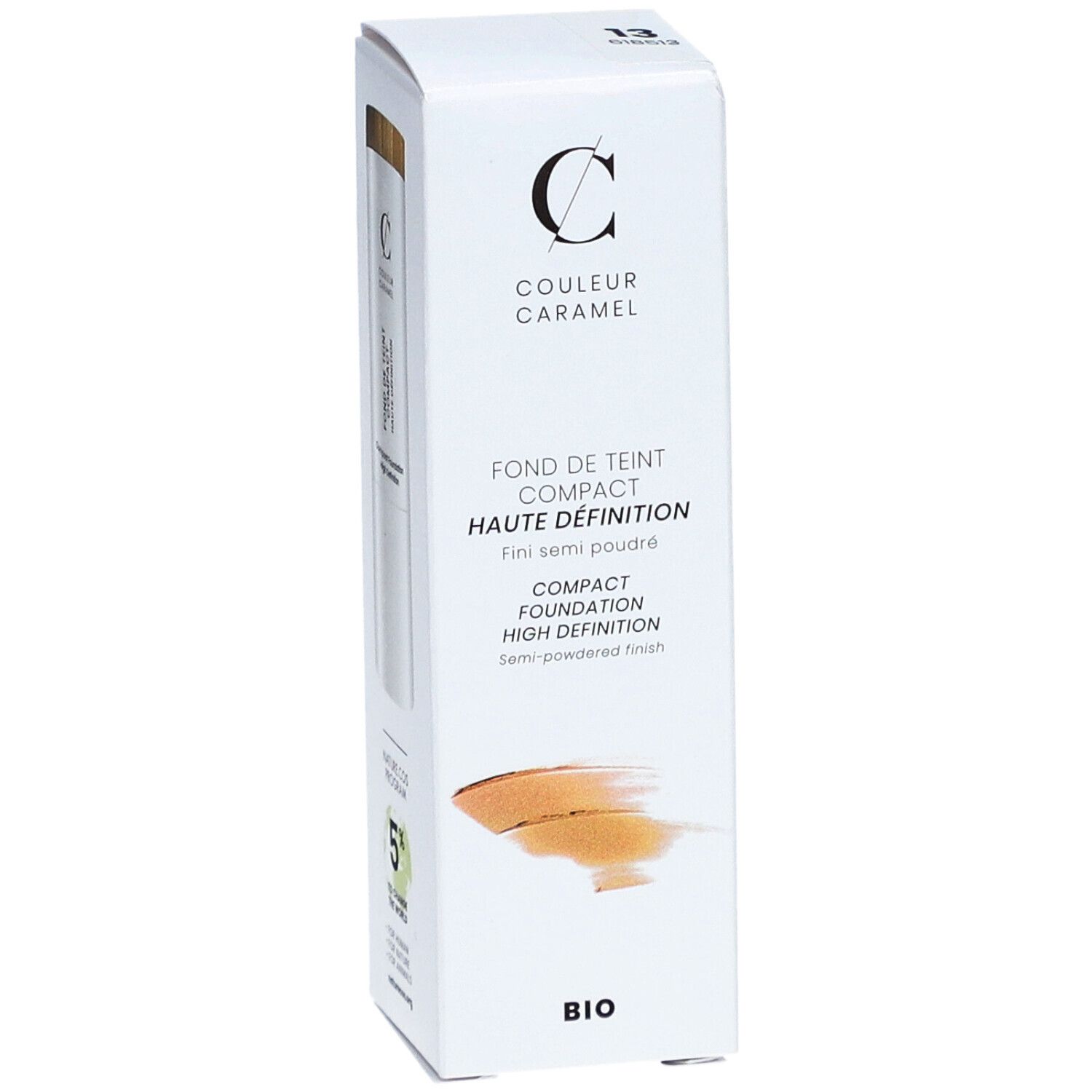 COULEUR CARAMEL Fond de Teint Compact Haute Définition Bio Beige Orangé