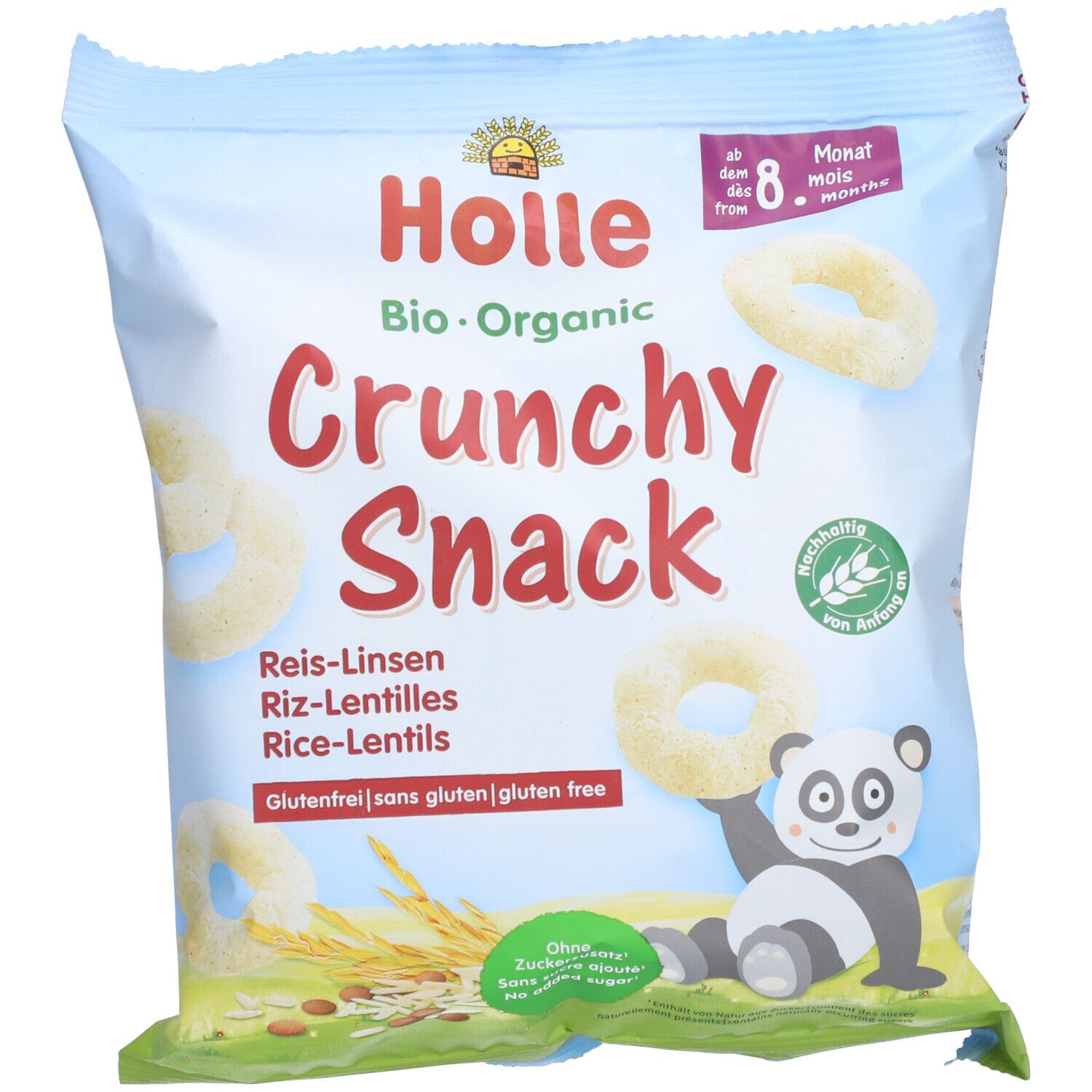 HOLLE Kids Crunchy Snack Riz-Lentilles bio