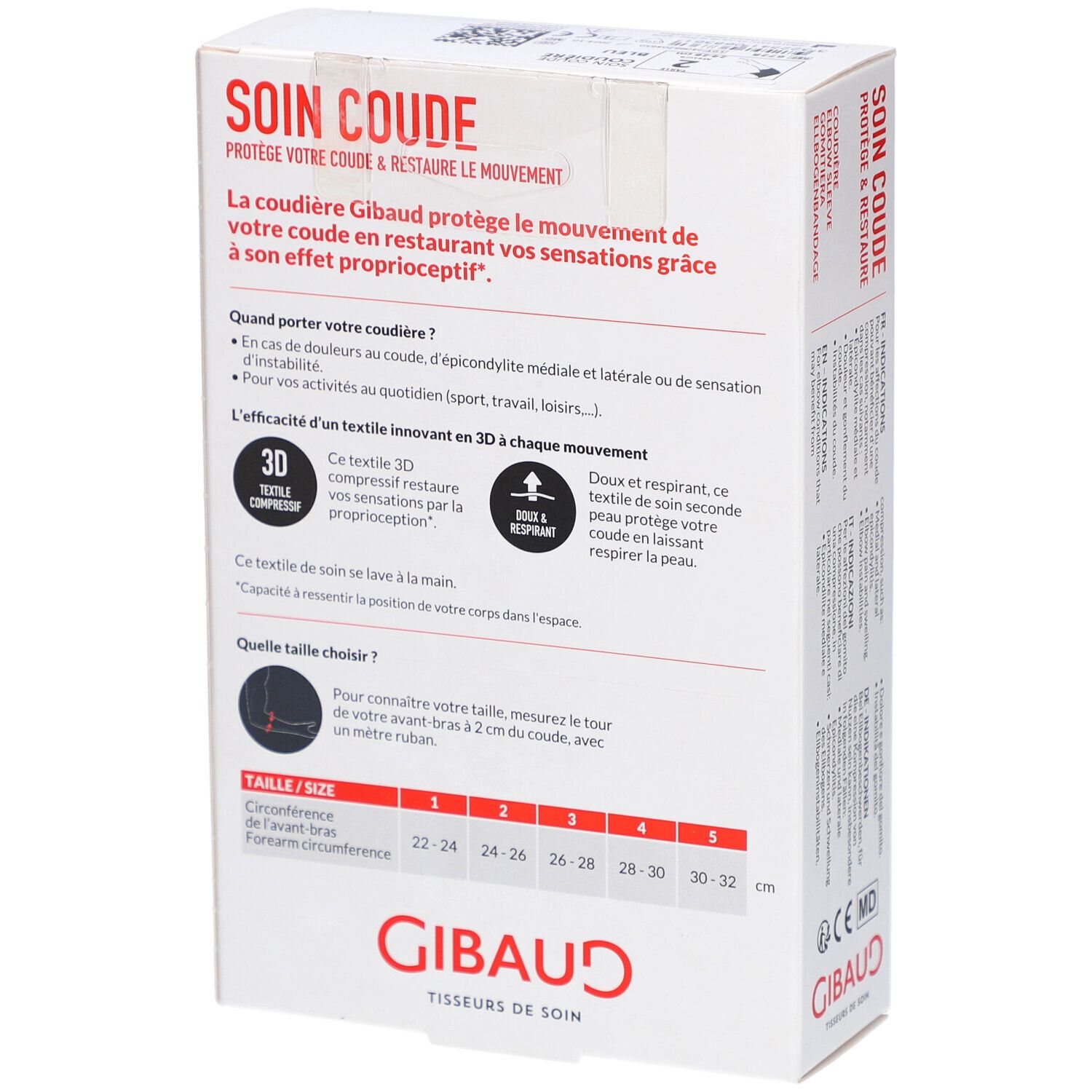 GIBAUD Soin coude - Coudière taille 2 34-26 cm