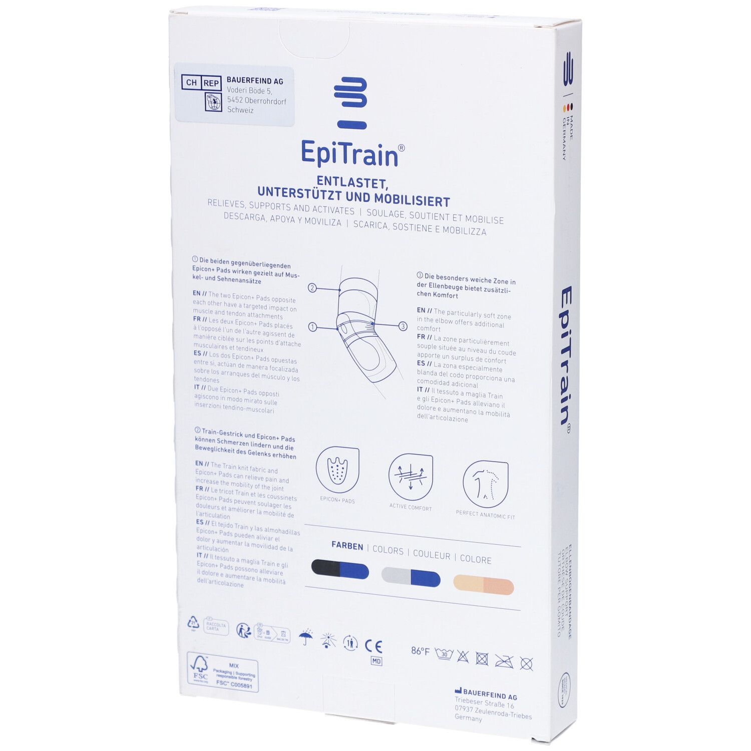 BAUERFEIND® EpiTrain® Orthèse de coude Taille 5 Titan