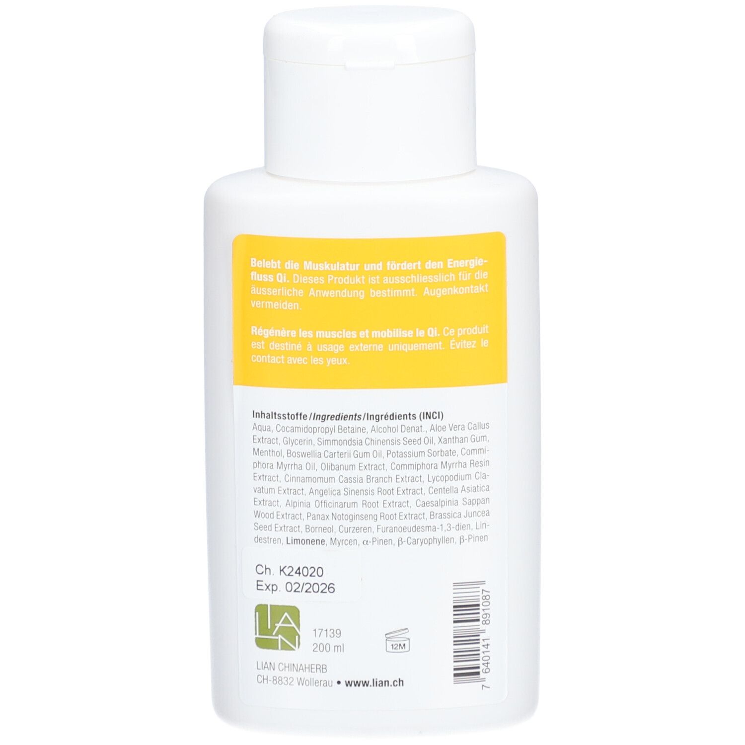 LIANTONG Bain douche chinois à base d'herbes