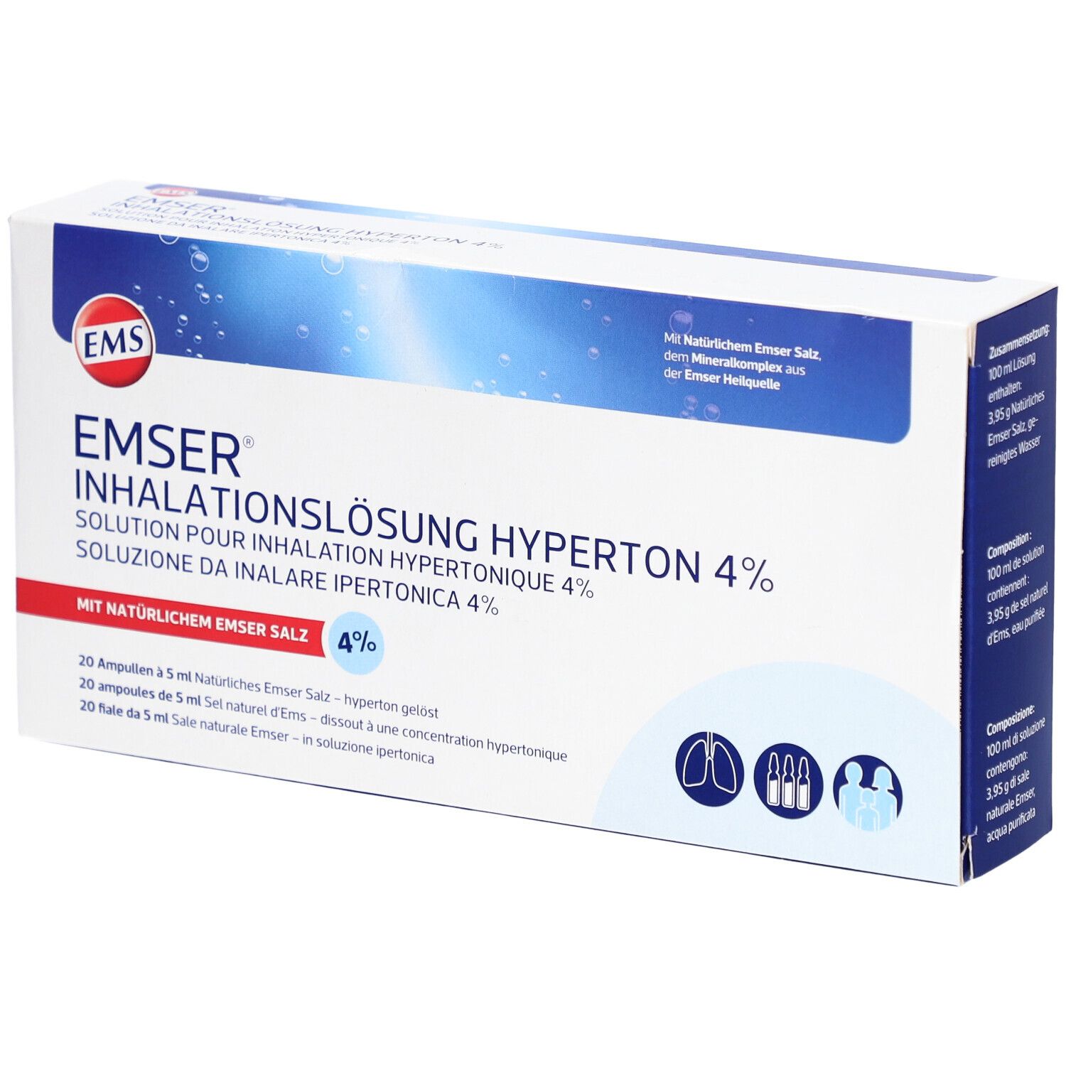 Emser® Solution pour inhalation 4 % hypertonique