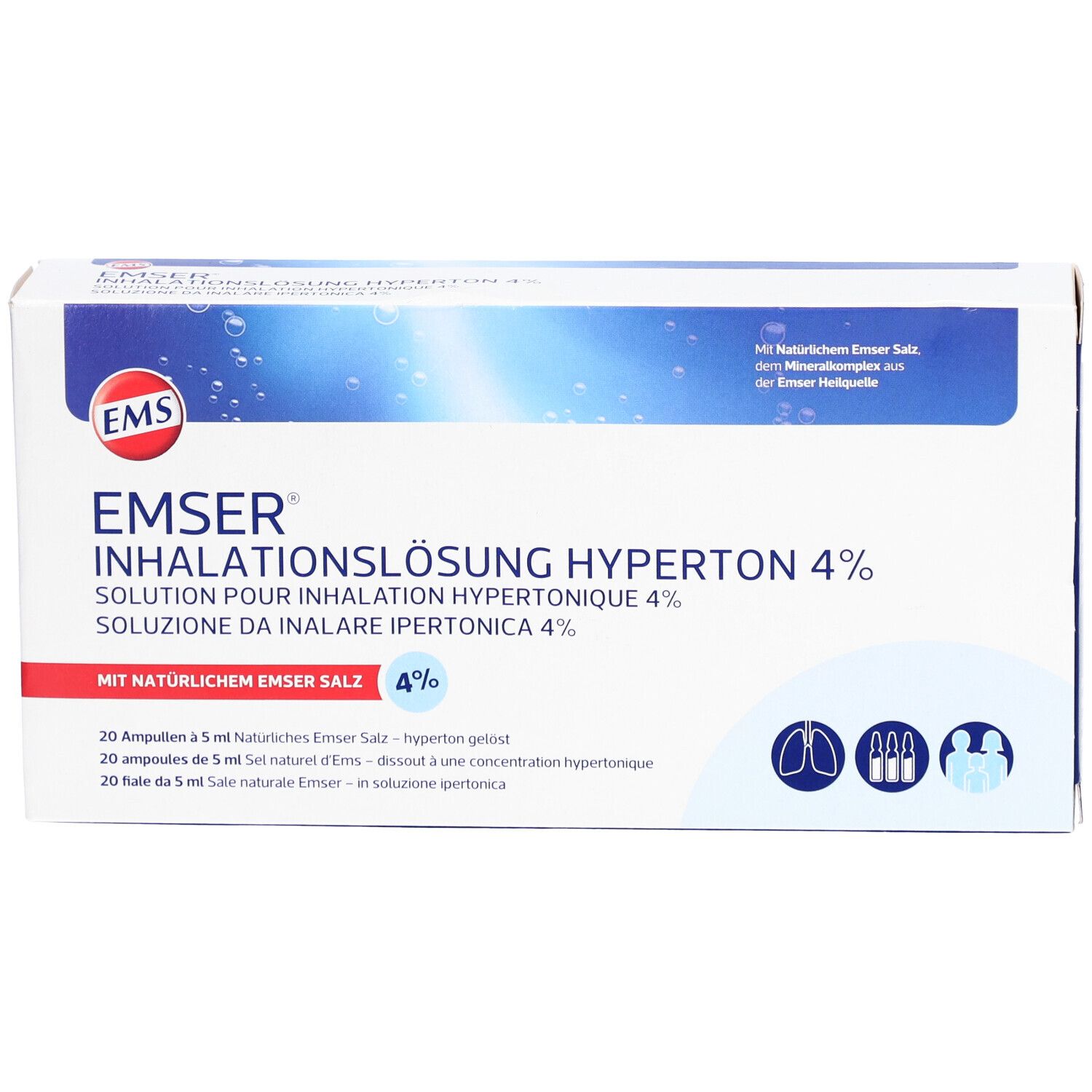 Emser® Solution pour inhalation 4 % hypertonique
