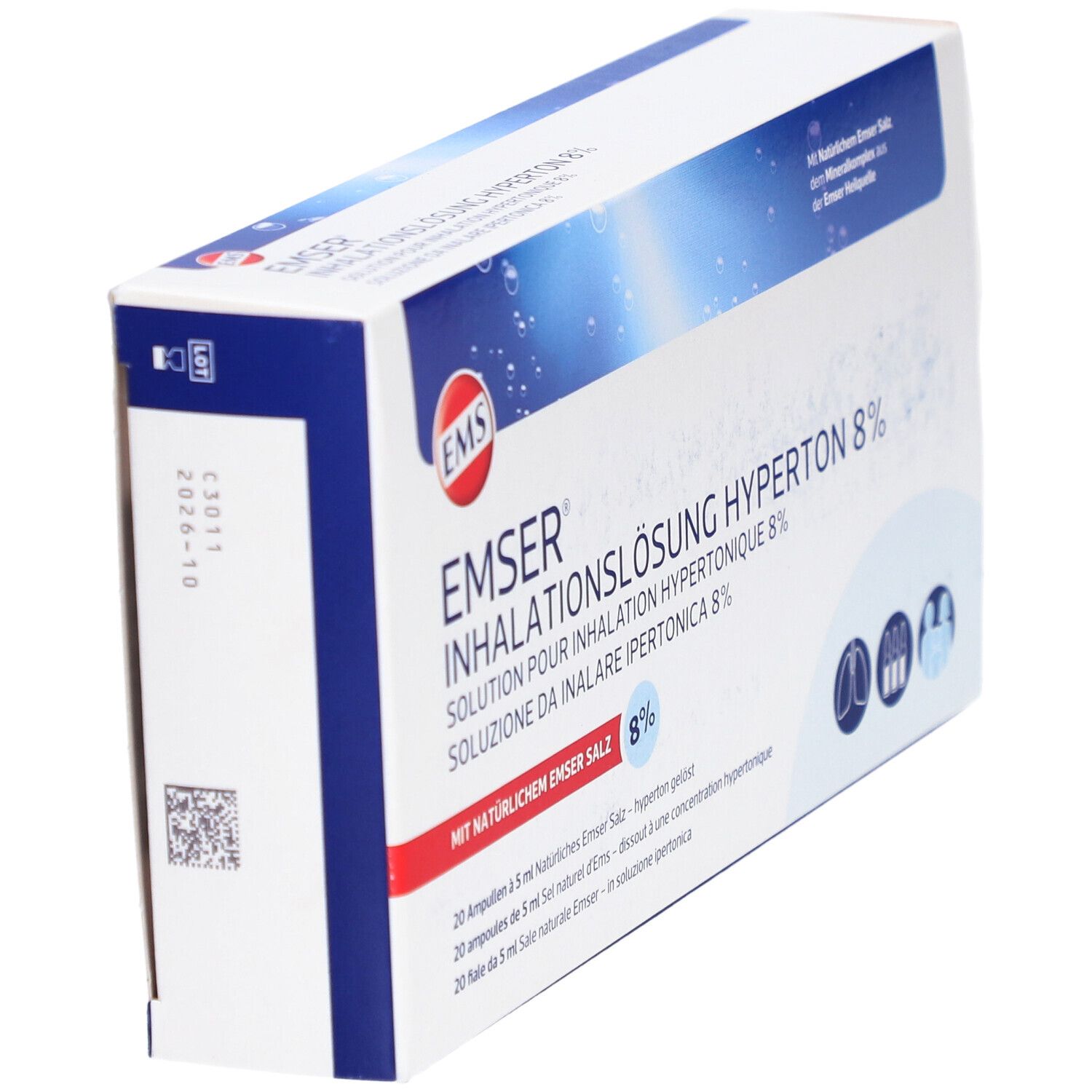 EMSER Solution pour inhalation 8 % hypertonique