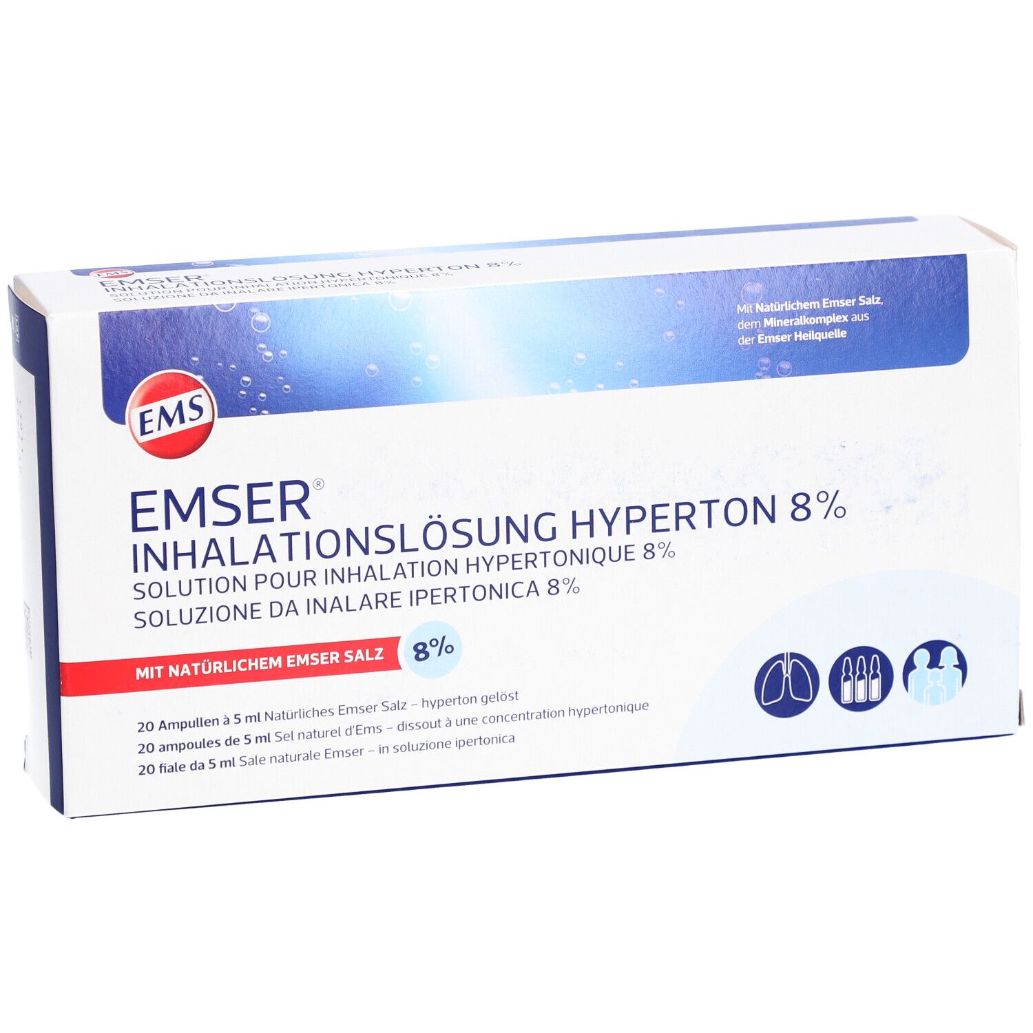 EMSER Solution pour inhalation 8 % hypertonique