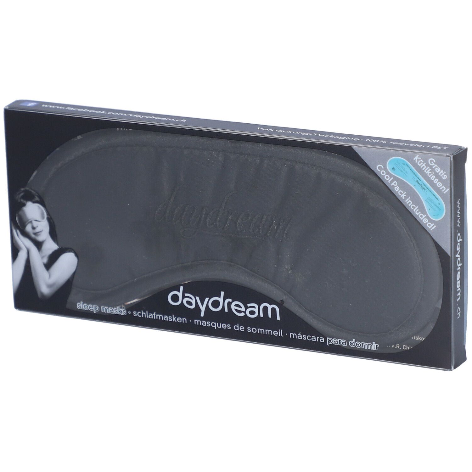 daydream® masque de sommeil avec coussin réfrigérant - masque oculaire opaque