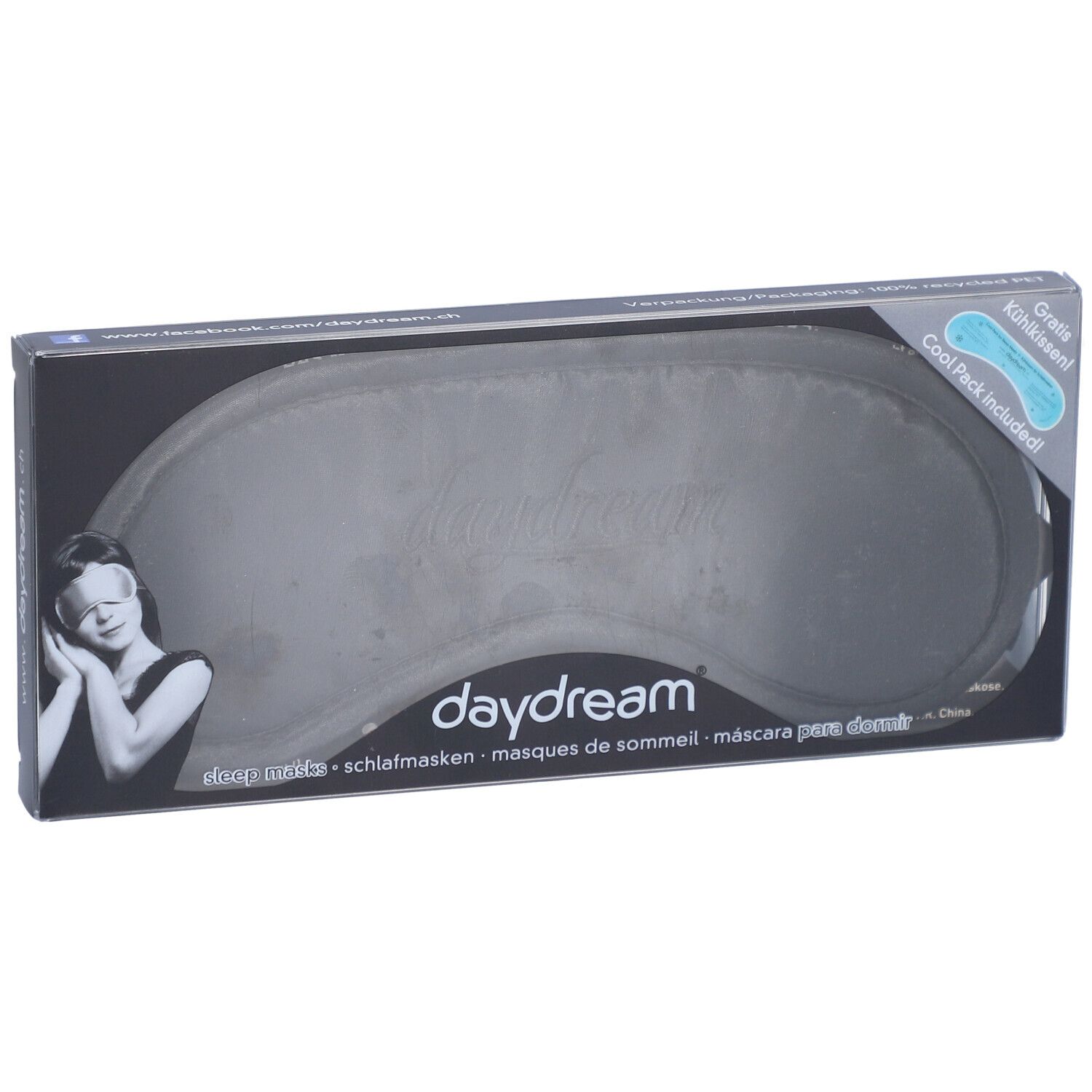 daydream® masque de sommeil avec coussin réfrigérant - masque oculaire opaque