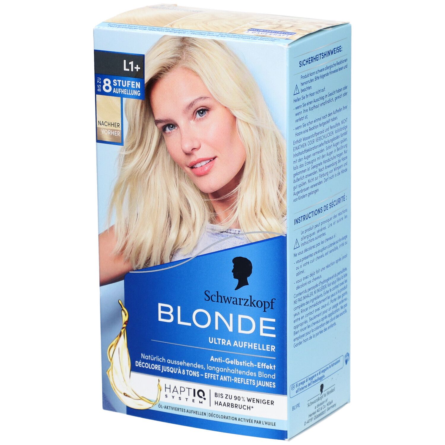 Schwarzkopf® Blonde L1++ Ultra Eclaircissant - Jusqu'à 9 niveaux d'éclaircissement sans effet jaunâtre