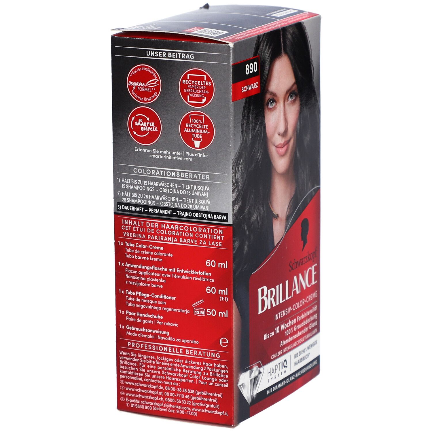 Schwarzkopf Brillance coloration 890 noir intense