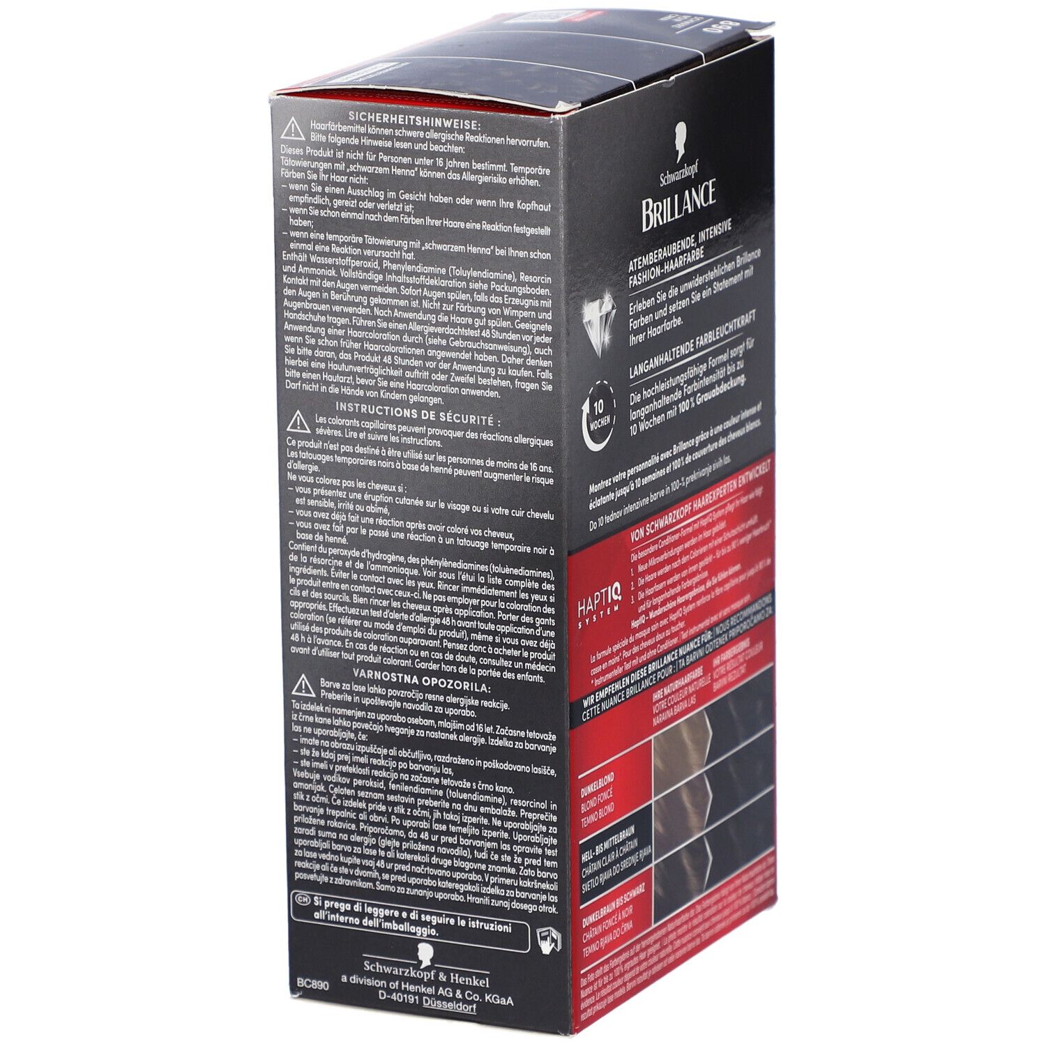 Schwarzkopf Brillance coloration 890 noir intense