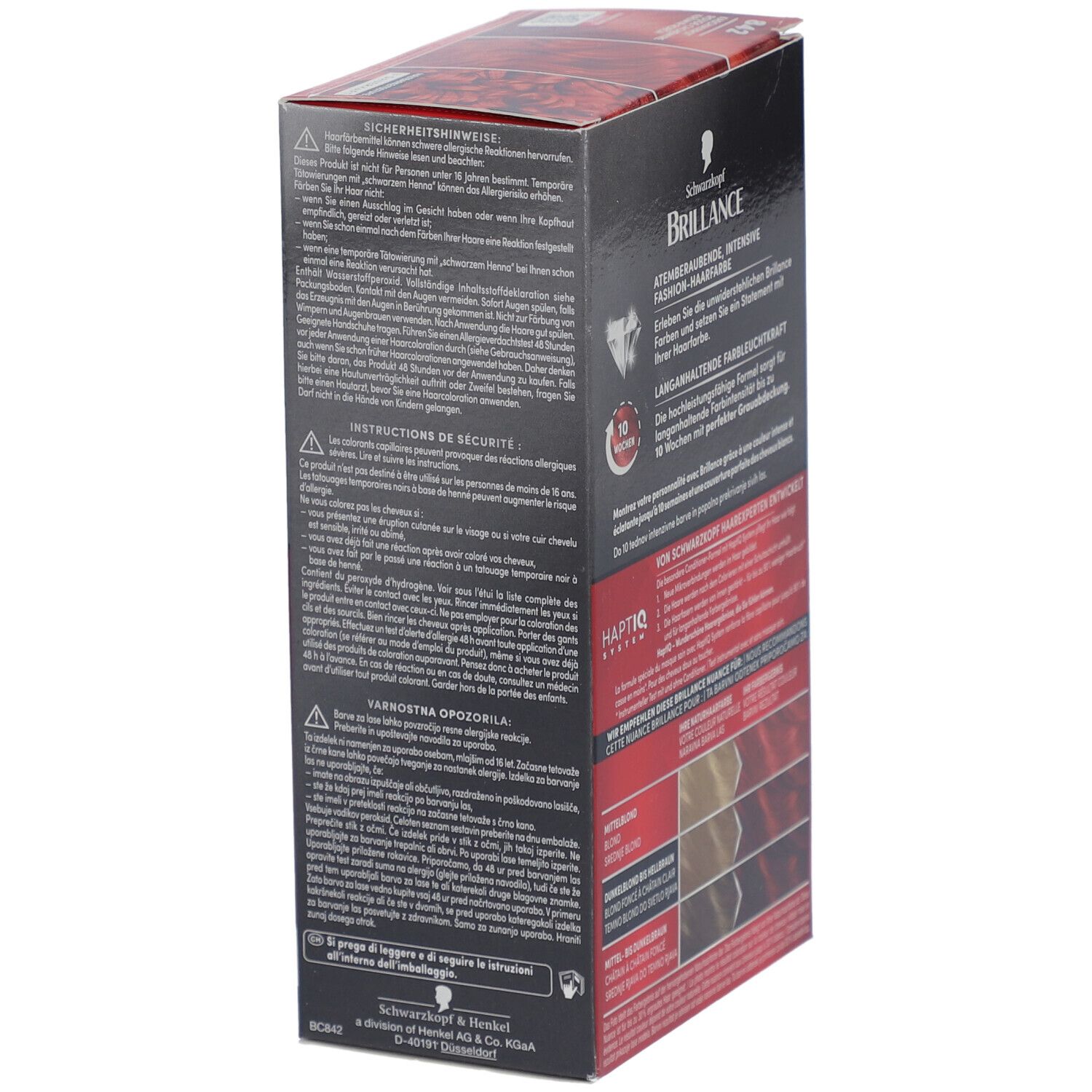 SCHWARZKOPF Brillance Teinture capillaire 848 Rouge Cachemire