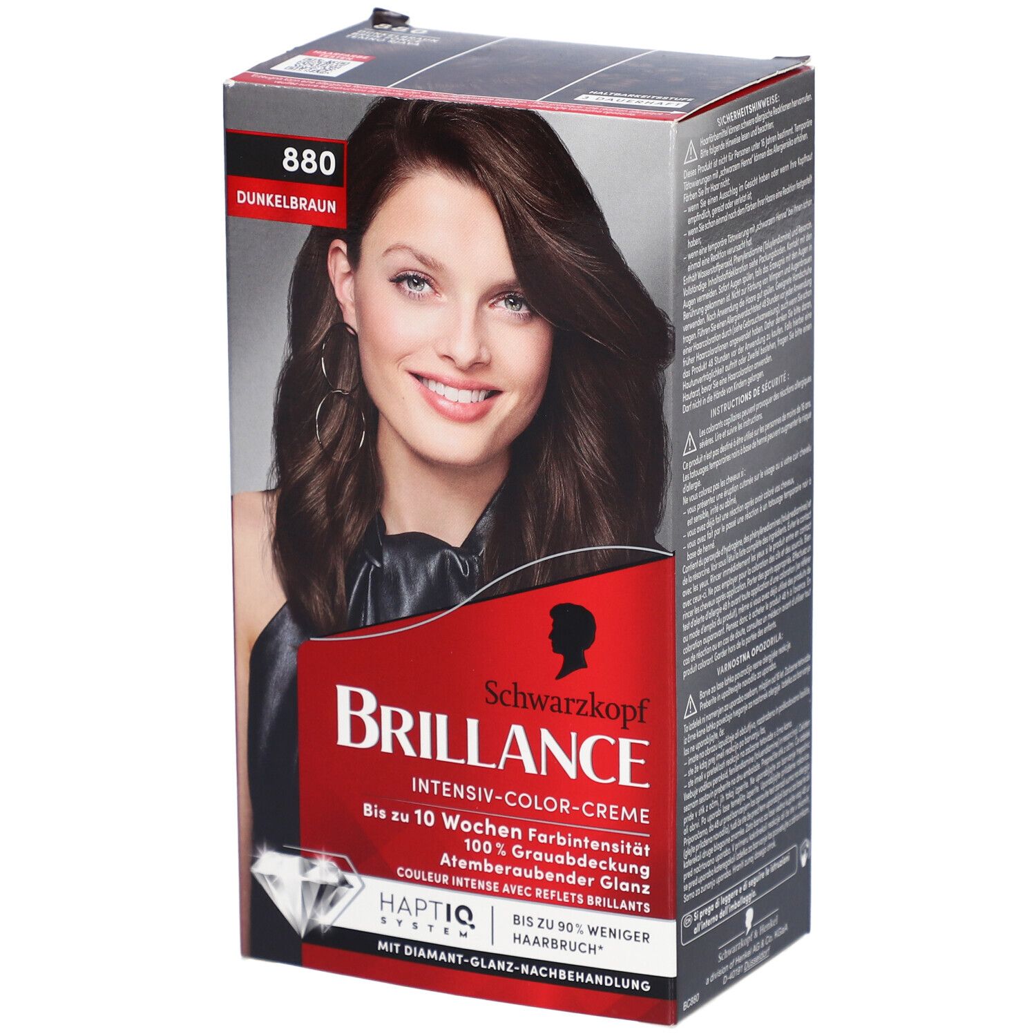 Schwarzkopf Brillance coloration 880 brun foncé intense