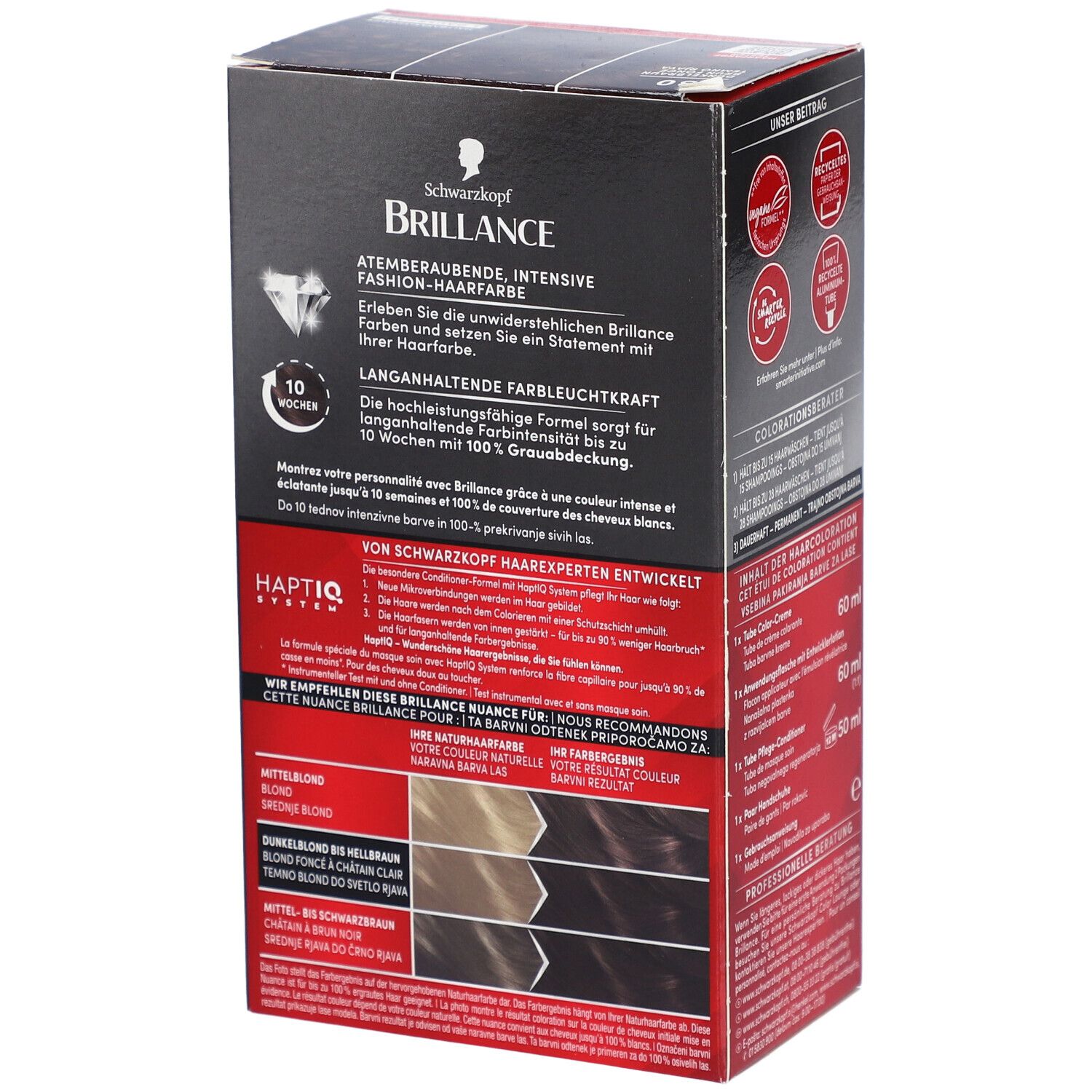 Schwarzkopf Brillance coloration 880 brun foncé intense