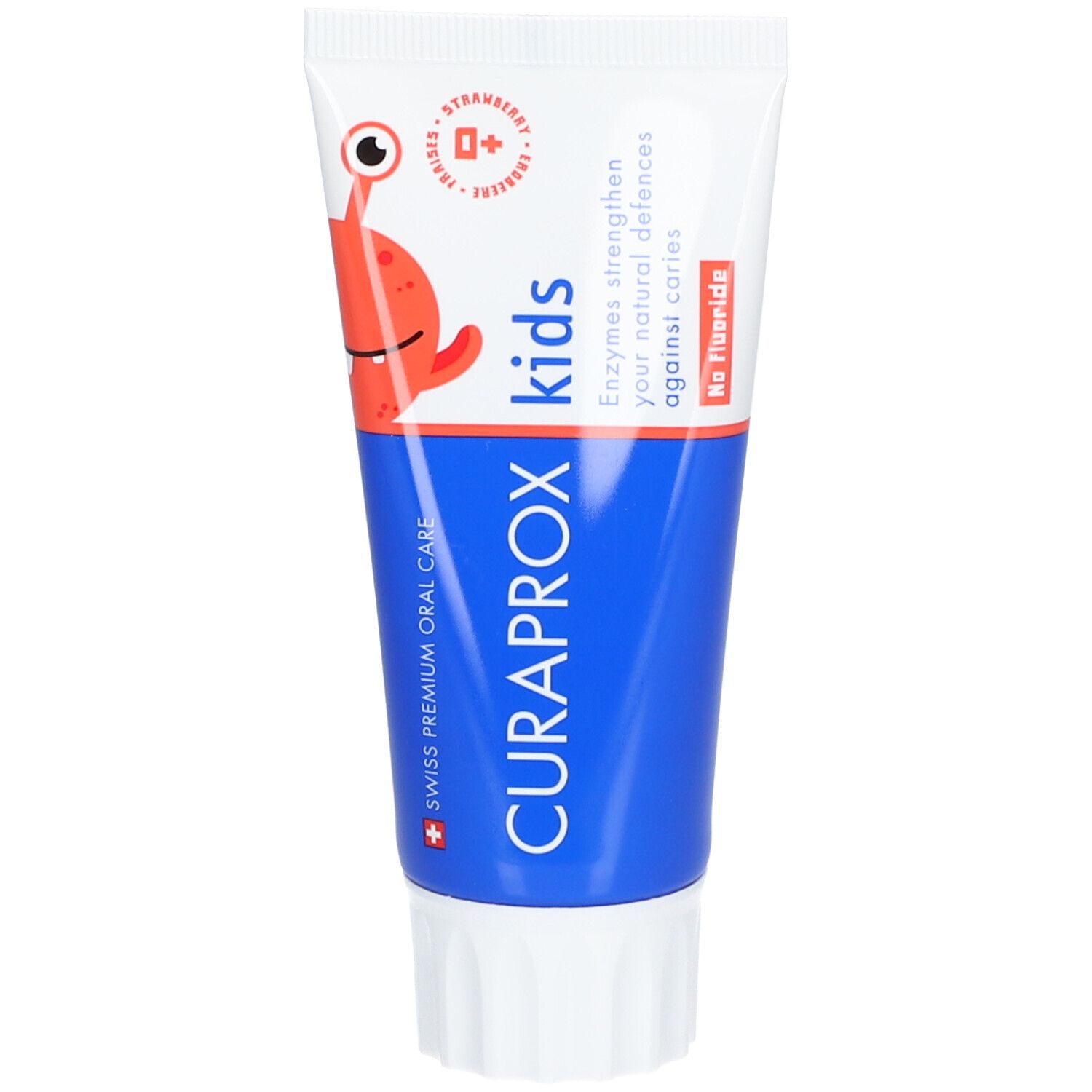 CURAPROX Kids Dentifrice à la fraise dès la première dent sans fluoride