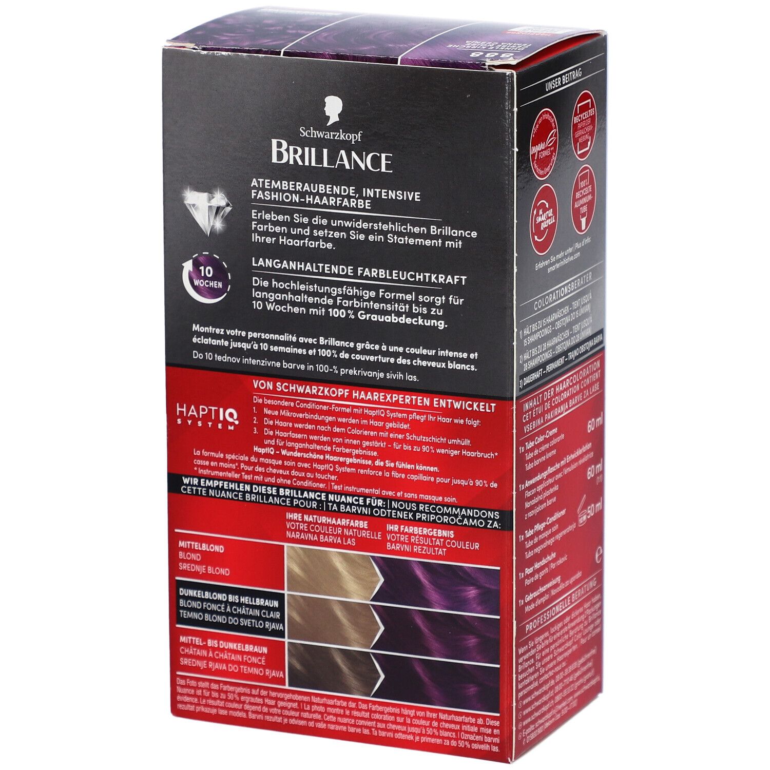 Schwarzkopf Brillance coloration 888 cerise foncée