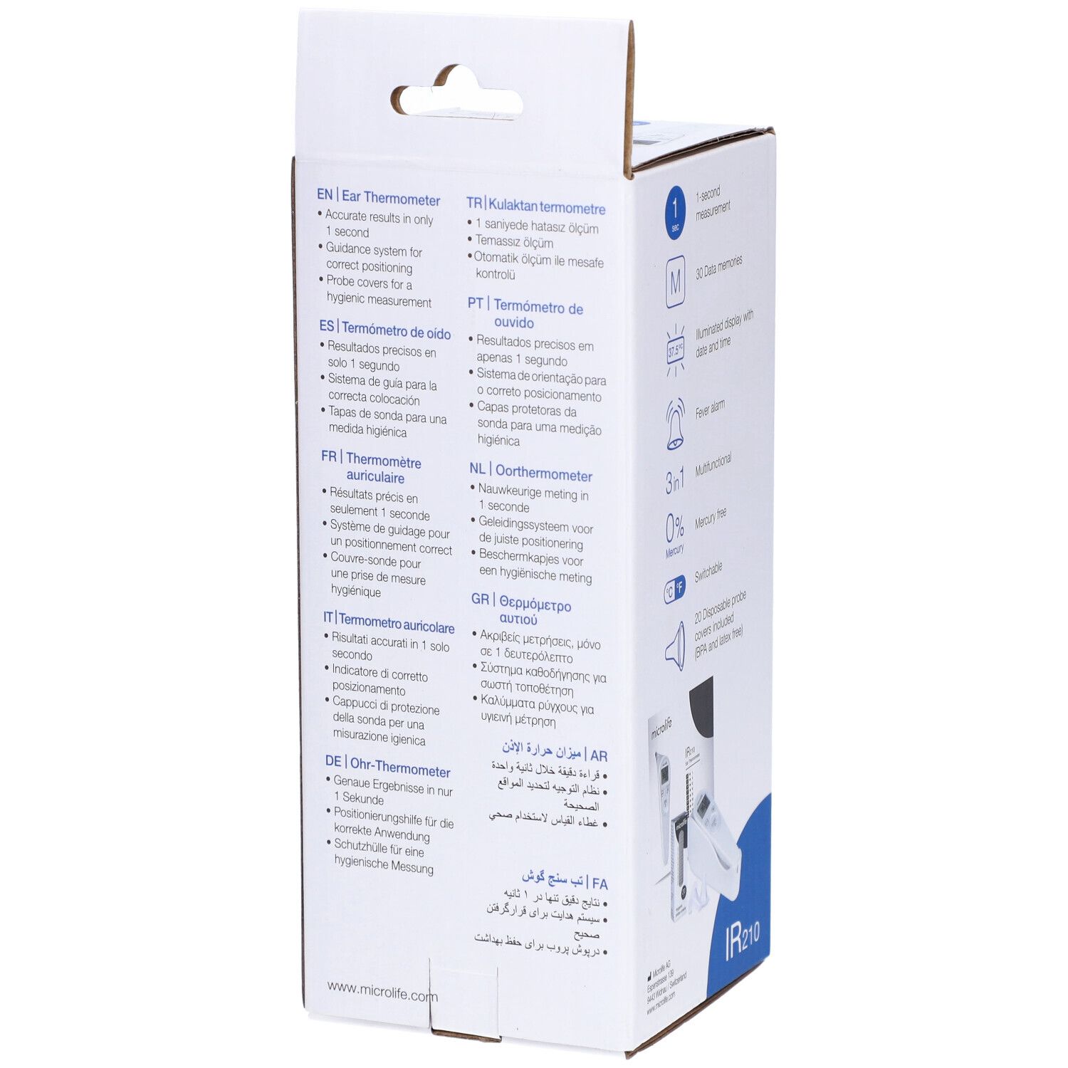 Microlife Thermomètre Auriculaire Digital IR 210