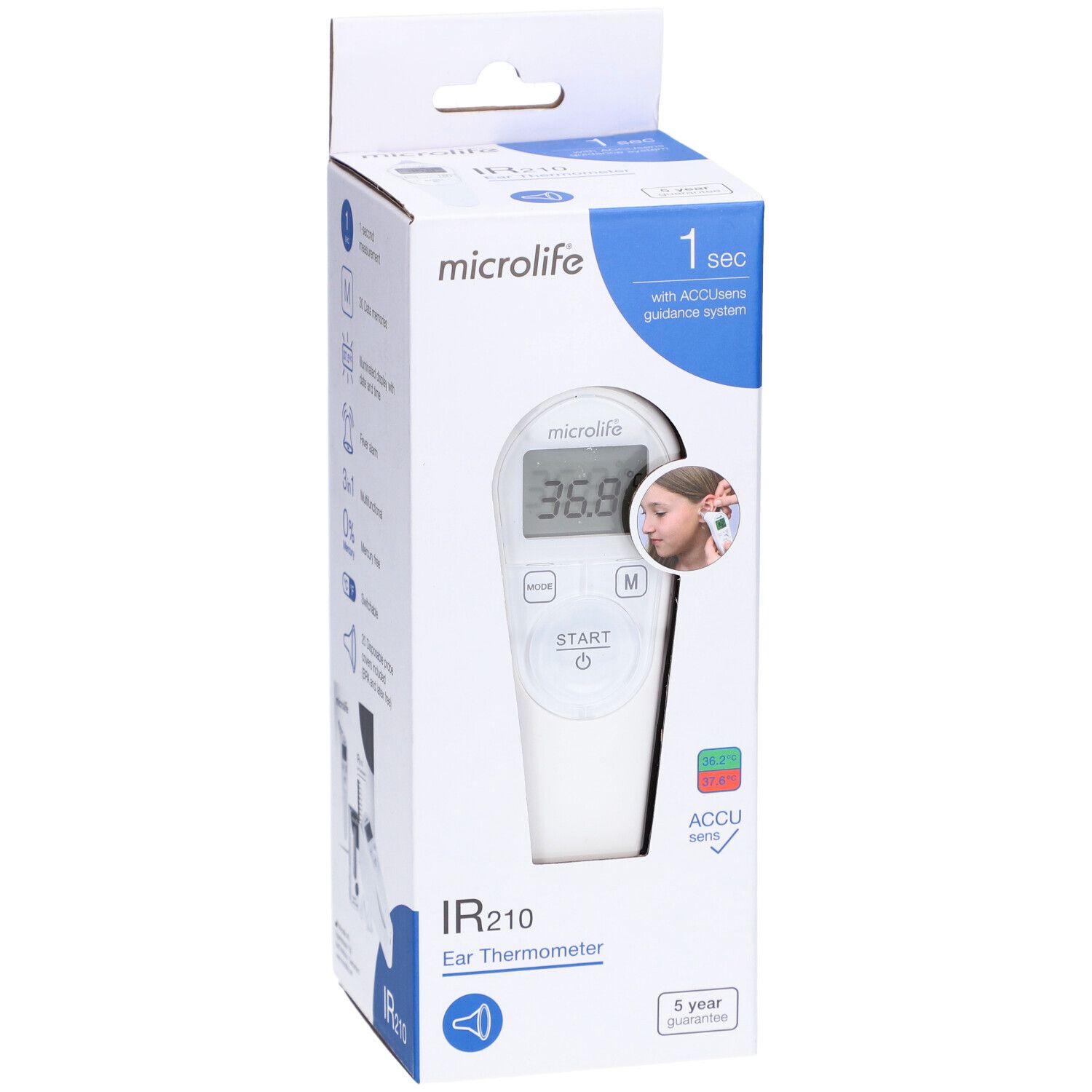 Microlife Thermomètre Auriculaire Digital IR 210