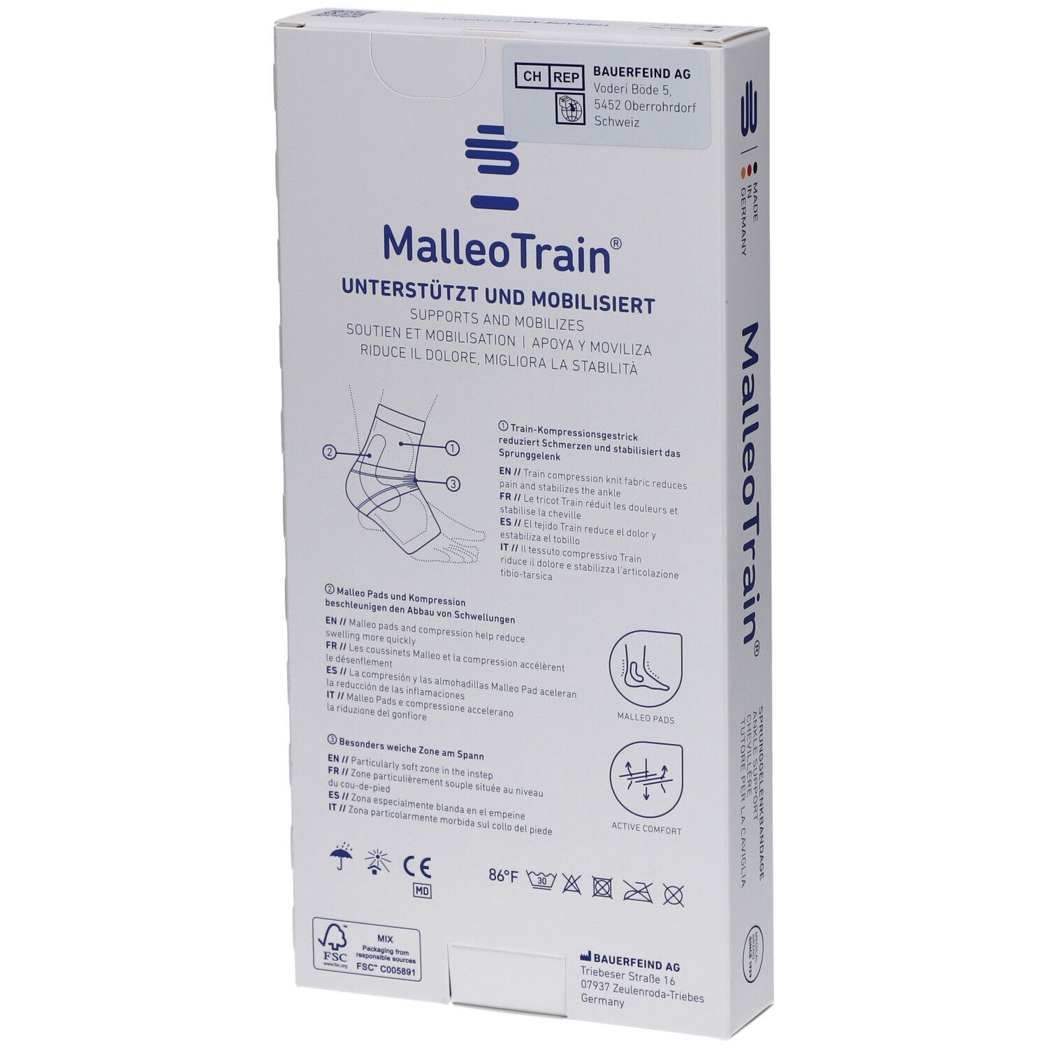 MALLEOTRAIN® Chevillère Gauche Taille 2 Nature